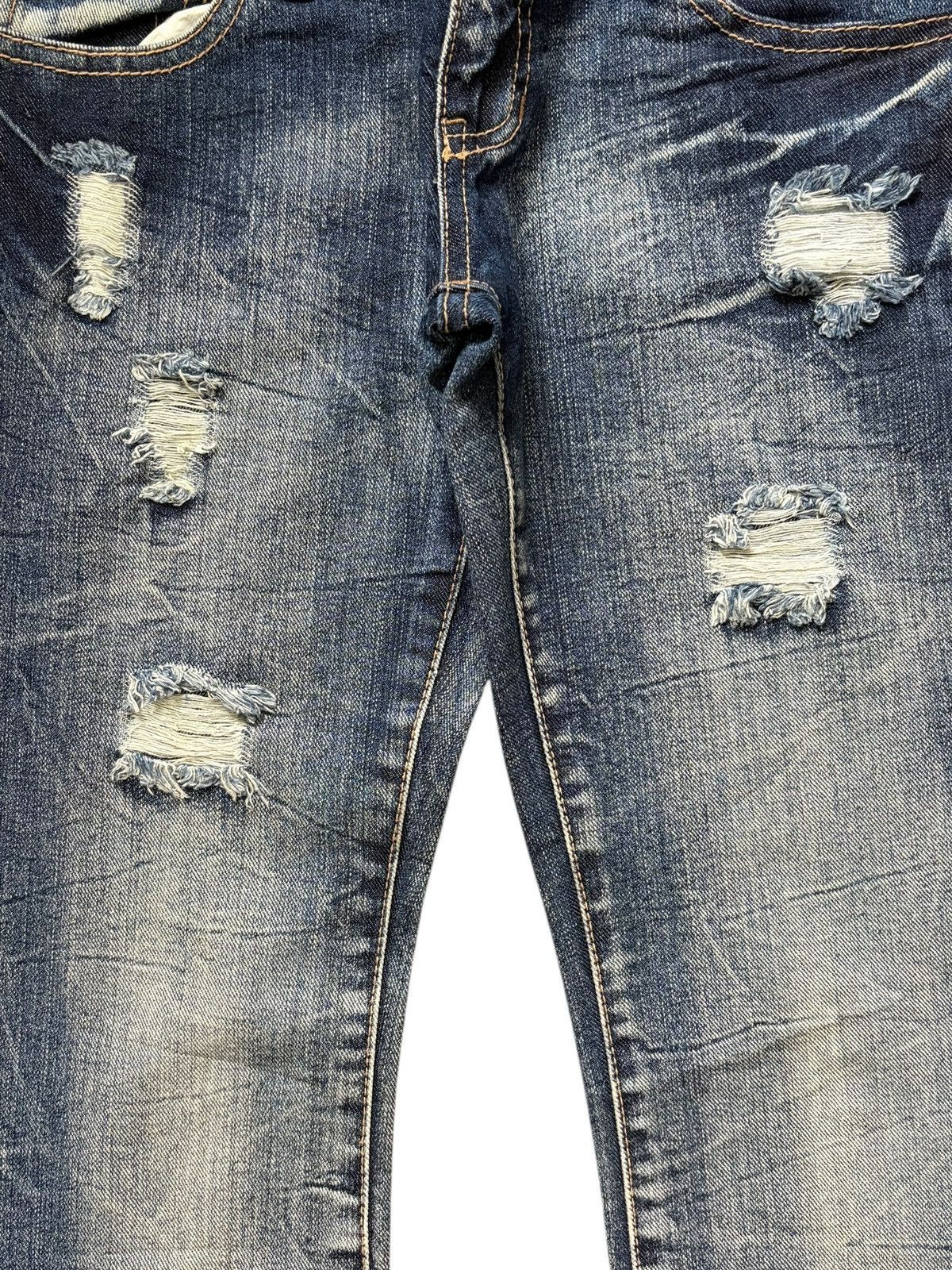 Hysteric Glamour Vintage Japanese Brand Distress Low Rise Flare Jeans Size 30" / US 8 / IT 44 - 3 Thumbnail