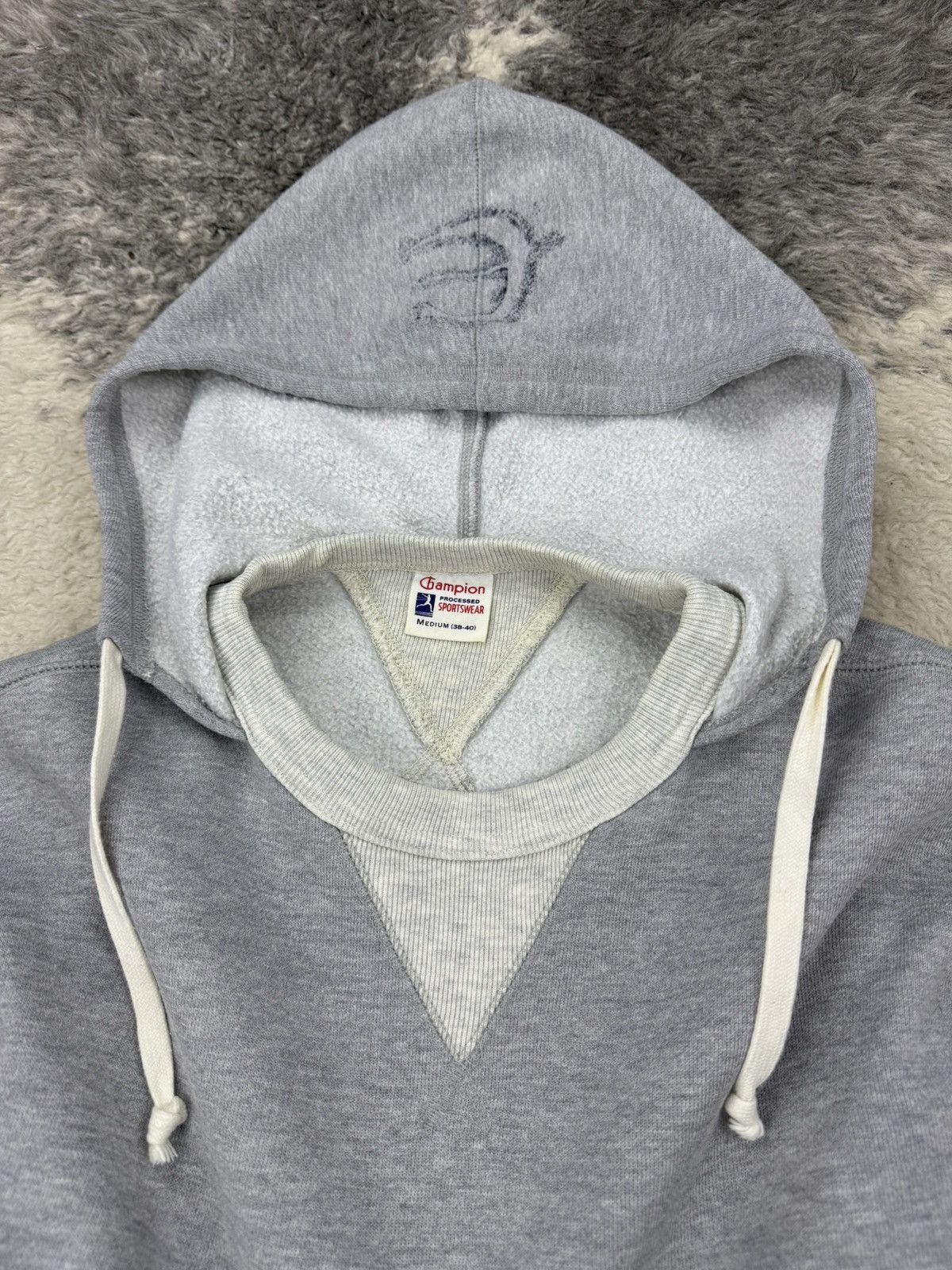 Champion 1950s Champion Running Man Tag Two Tone Afterhood Hoodie Size US M / EU 48-50 / 2 - 3 Thumbnail