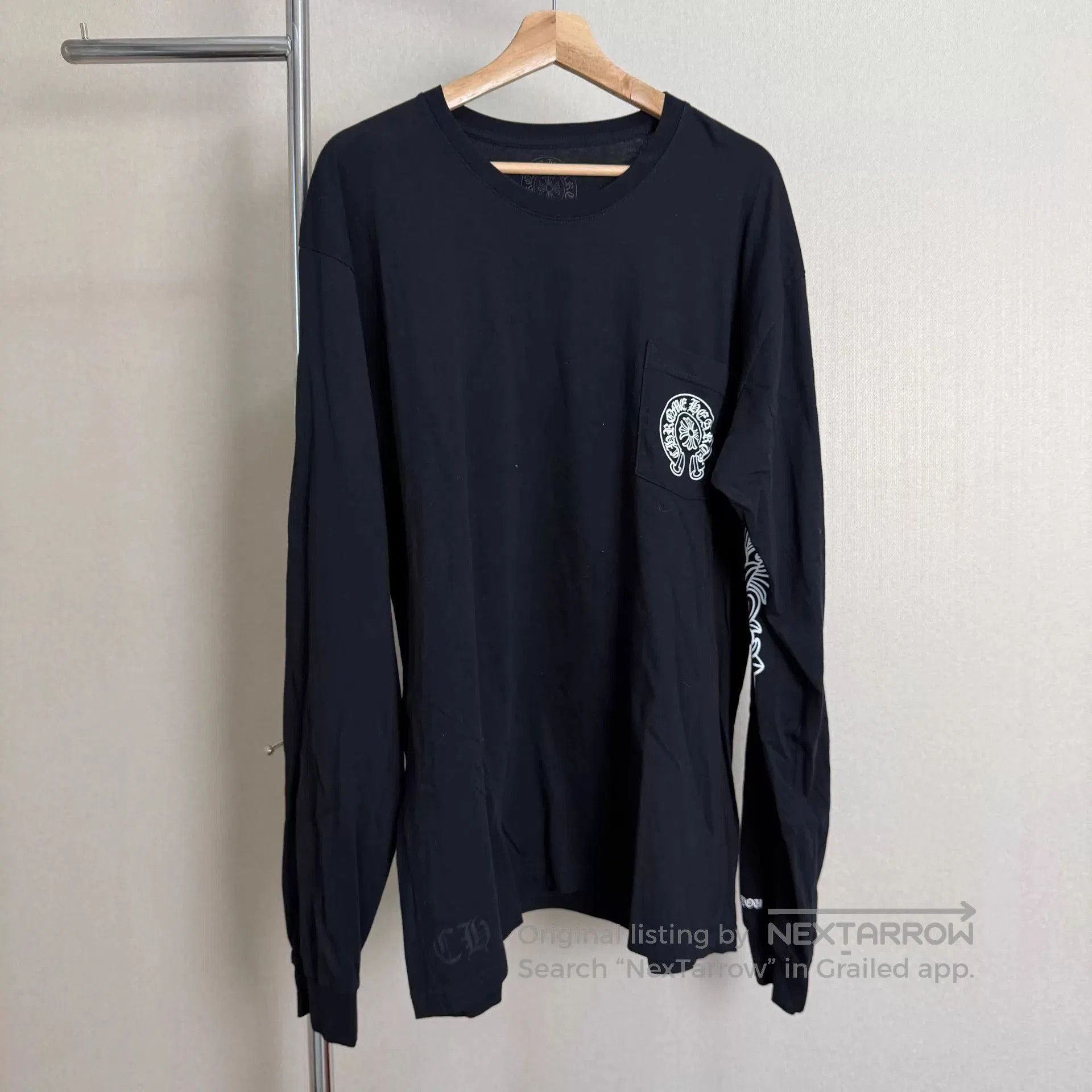 Chrome Hearts Black Long Sleeve Graphic Pocket Shirt XL. Size US XL / EU 56 / 4 - 1 Thumbnail