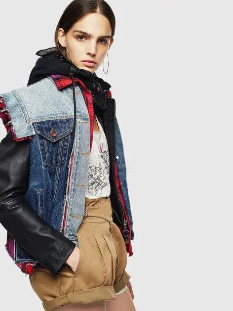 Diesel Diesel L-MARALI triple layer leather jacket for womens Size S / US 4 / IT 40 - 3 Thumbnail