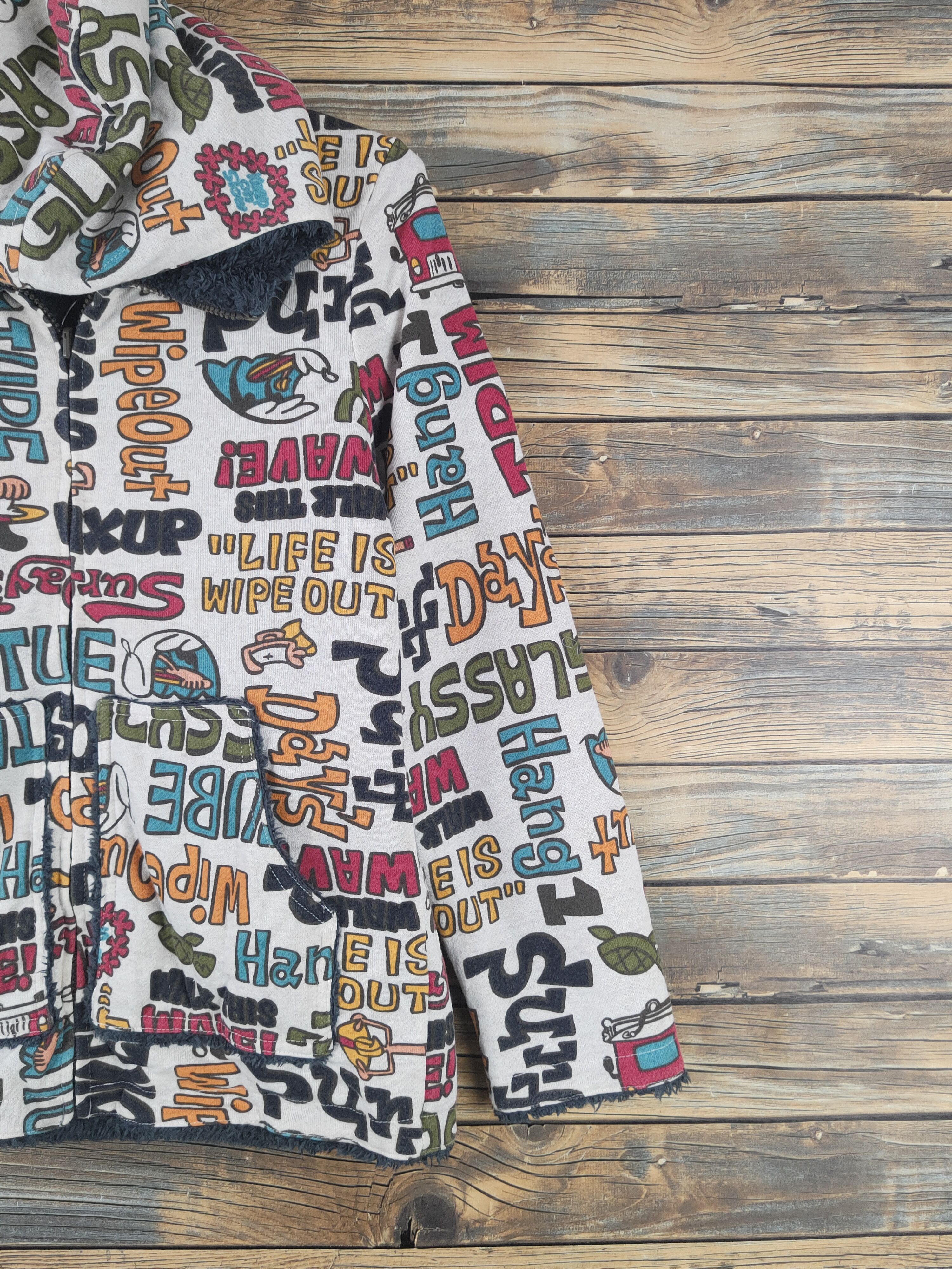 Japanese Brand × Vintage DL Japan Full print reversible Mix Hoodie Sweaters #782 Size S / US 4 / IT 40 - 5 Thumbnail