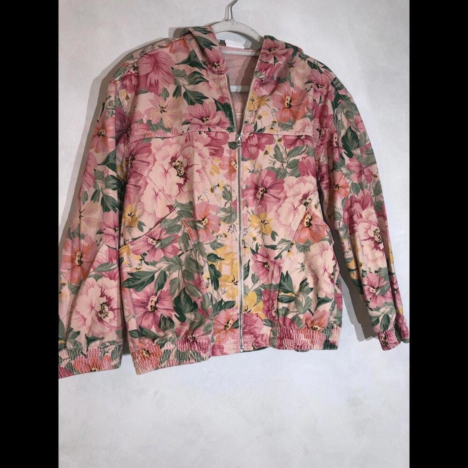 Urban Outfitters Jacket Floral denim hooded zip up jacket BDG Size M / US 6-8 / IT 42-44 - 4 Thumbnail