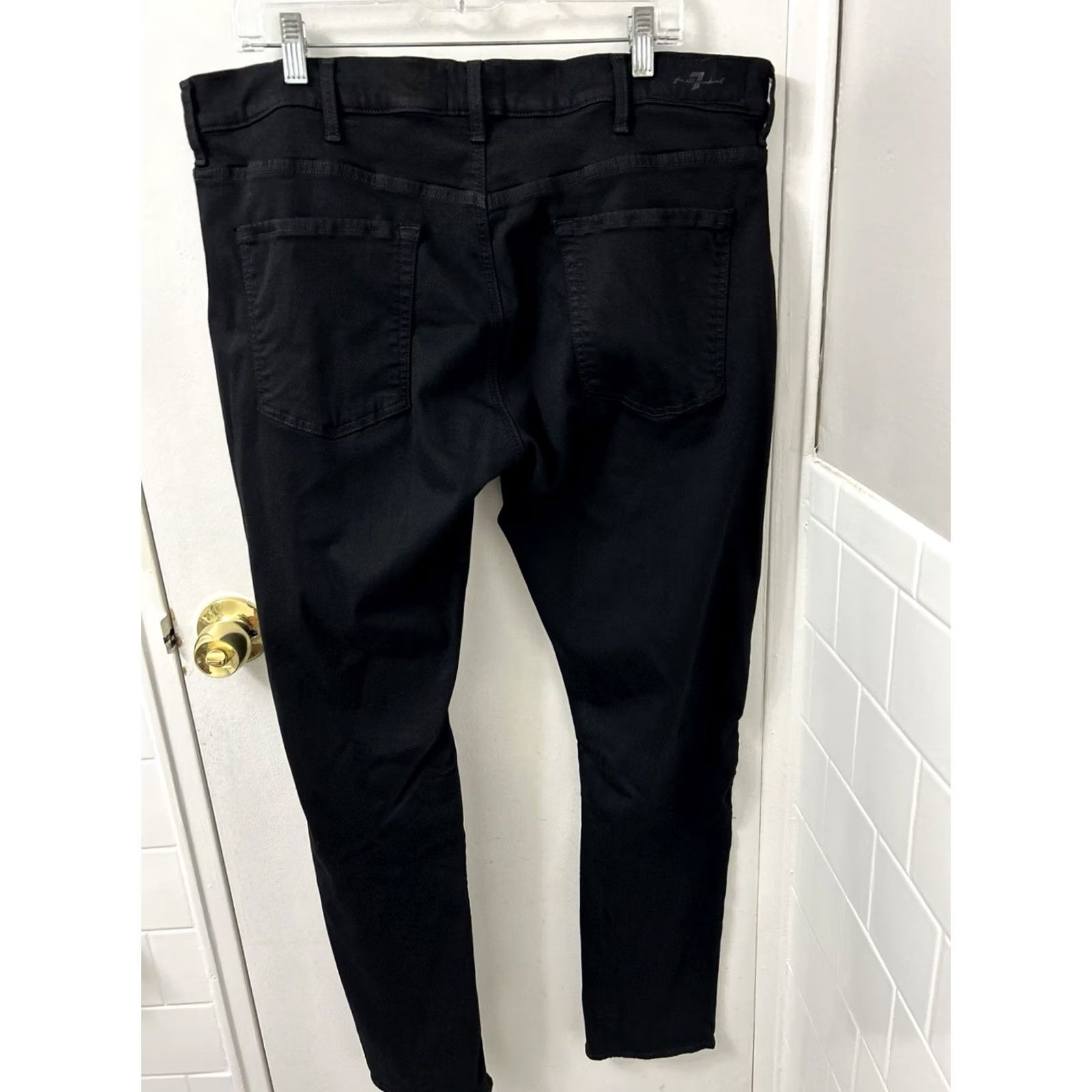 7 For All Mankind 7 For All Mankind Luxe Sport Jeans Mens 40x31 Black Slim Denim Cotton Blend Modal Elastane 5-Pocket Logo Size US 40 / EU 56 - 6 Thumbnail