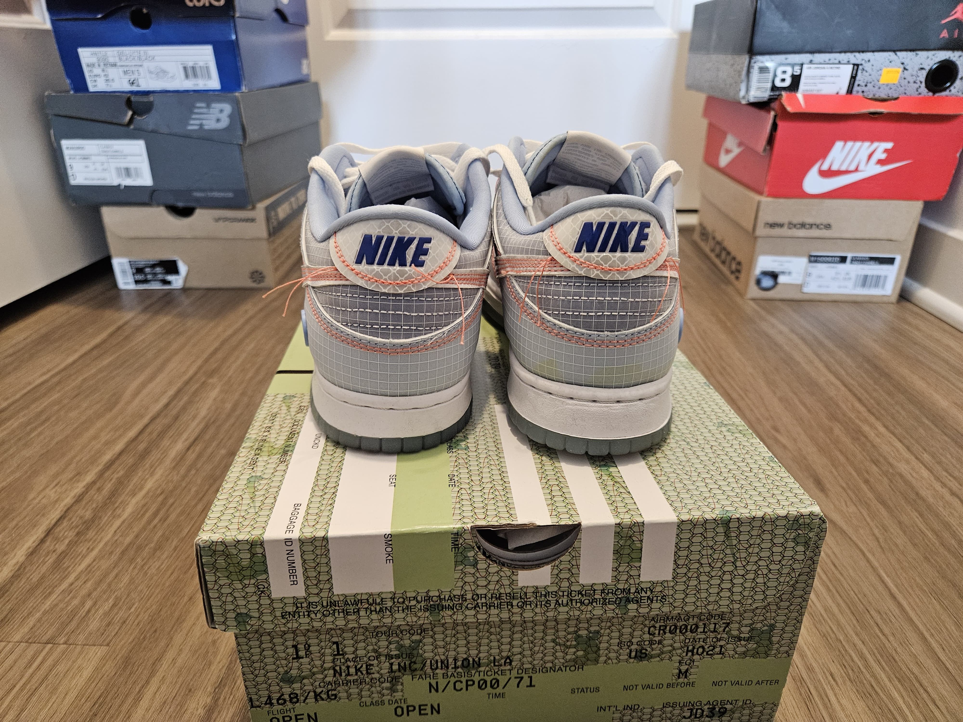 Nike Union x Nike Dunk Low Passport Pack Argon Size US 8.5 / EU 41-42 - 6 Thumbnail