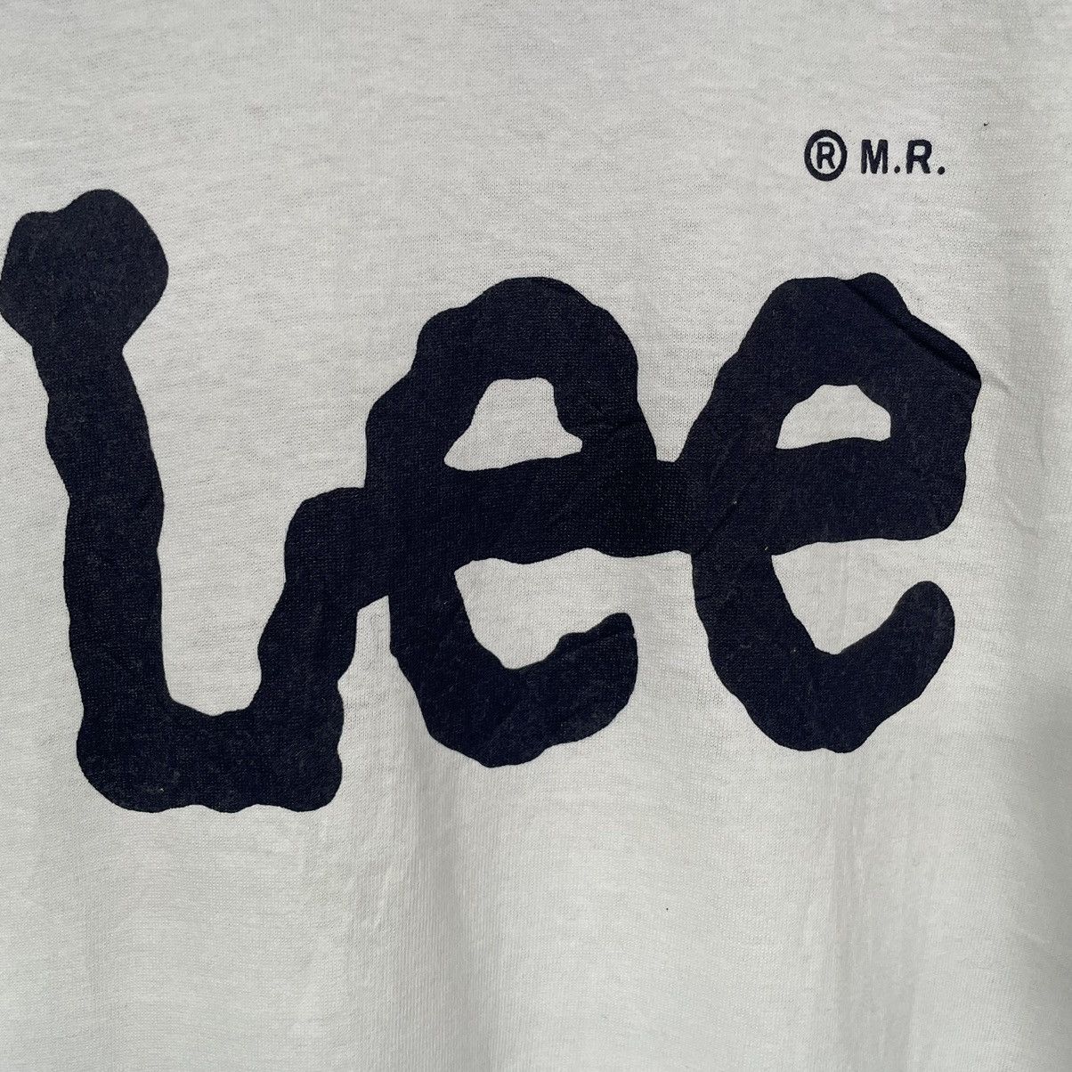 Lee × Vintage 1990s Lee OG Logo Made in USA T Shirt Size US M / EU 48-50 / 2 - 2 Thumbnail