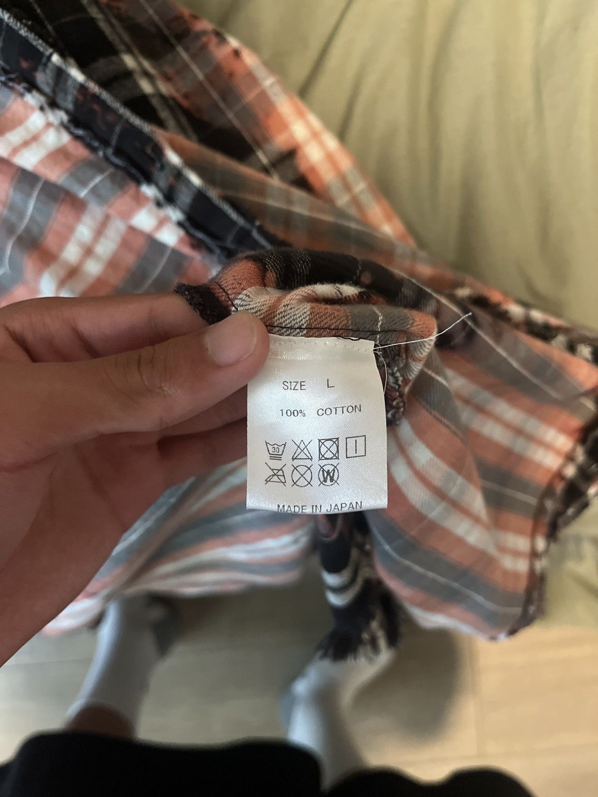 Vlone Ss18 vlone bleached flannel Size US L / EU 52-54 / 3 - 5 Thumbnail