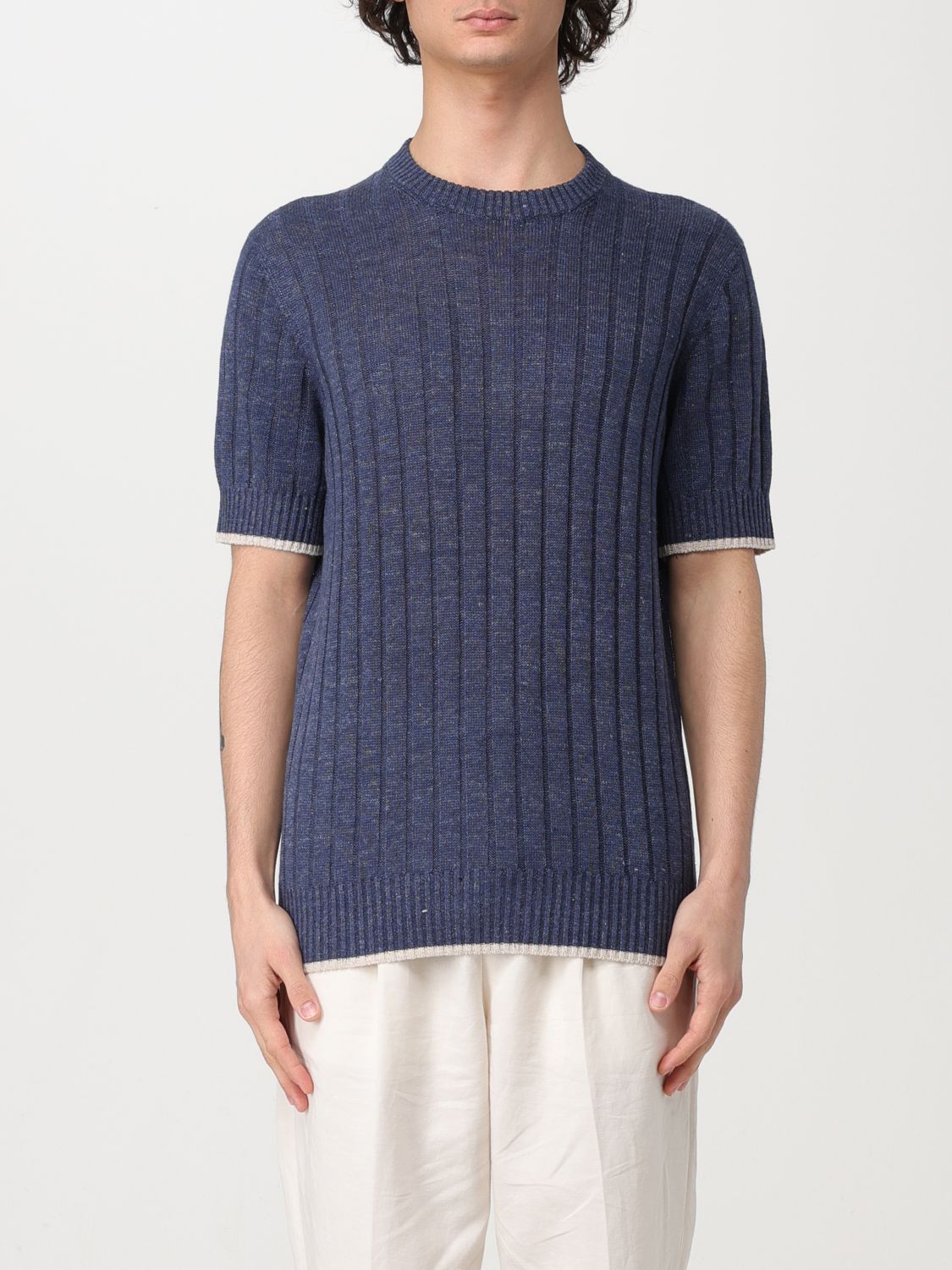 image of Brunello Cucinelli Sweater Men Blue (Size Large)