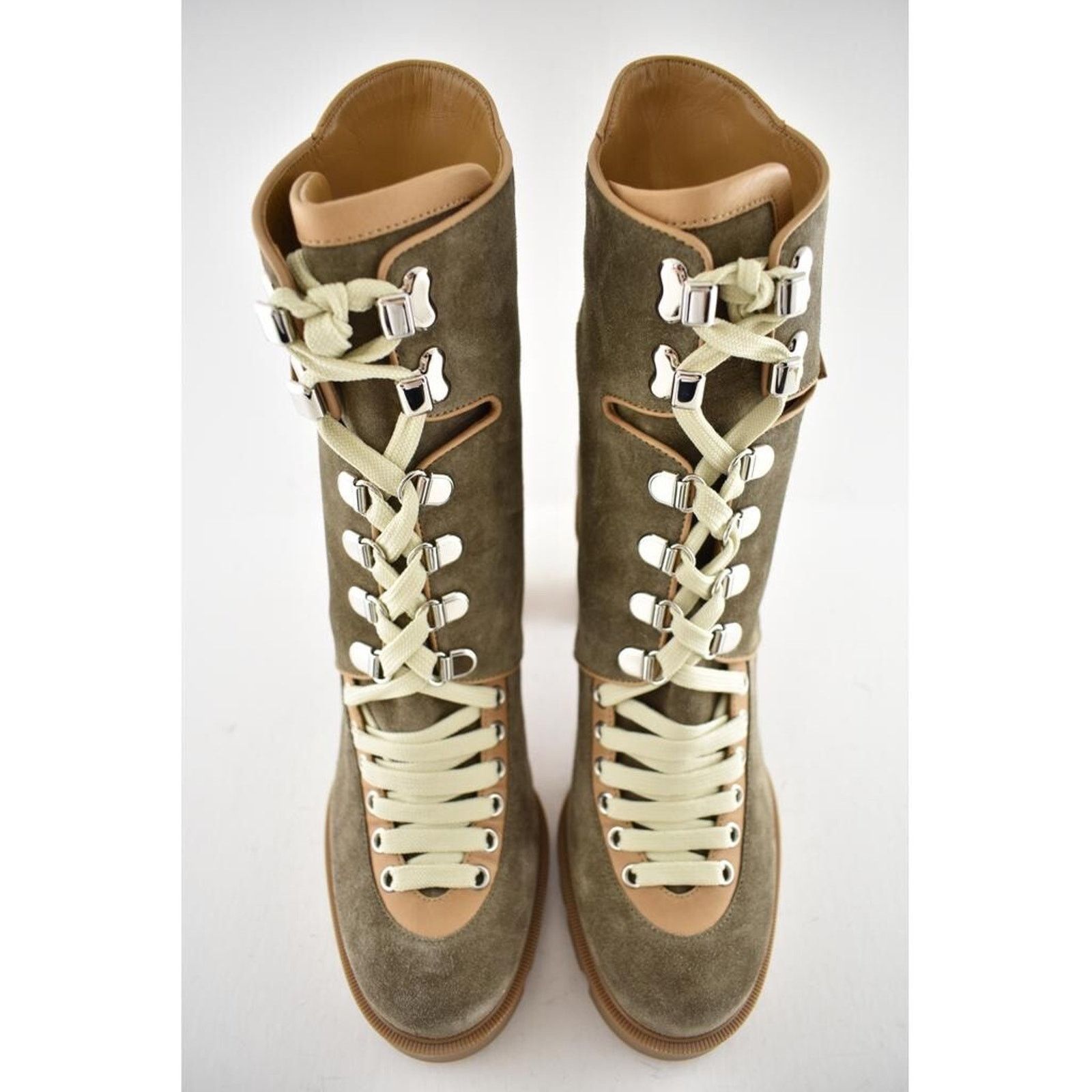 Christian Louboutin Christian Louboutin Macademia 100 Grey Suede Lace Up Size US 10 / IT 40 - 6 Thumbnail