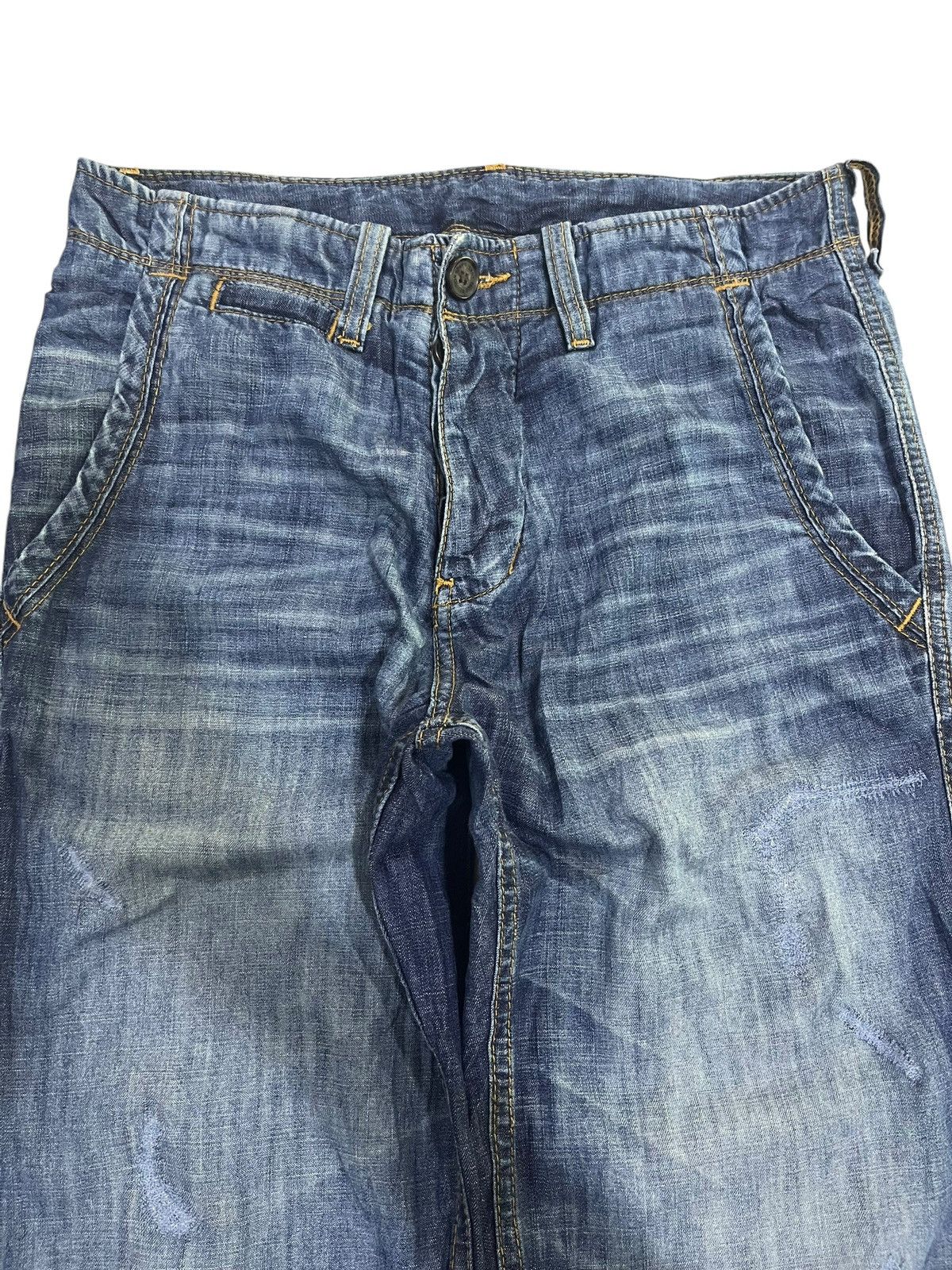 If Six Was Nine × Japanese Brand × True Religion VINTAGE TRUE RELIGION ROMAN PHOENIX WASHED BLUE JEANS Size US 32 / EU 48 - 2 Thumbnail