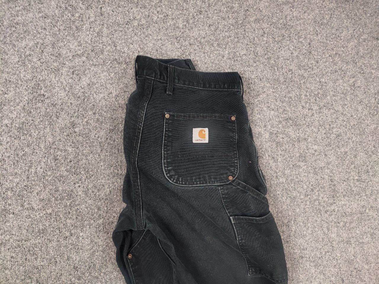 Carhartt Vintage 90s Carhartt double knee Crazy Faded Black Pants USA Size US 30 / EU 46 - 4 Thumbnail