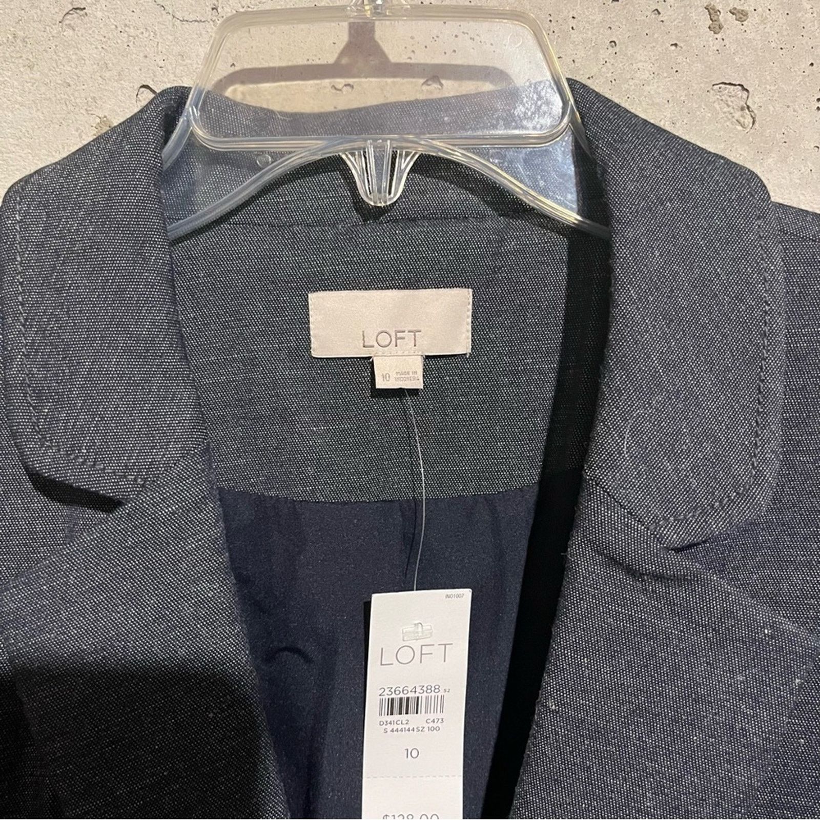 Ann Taylor Ann Taylor LOFT Chambray One Button Blazer Blue NWT Size 10 Size L / US 10 / IT 46 - 2 Thumbnail