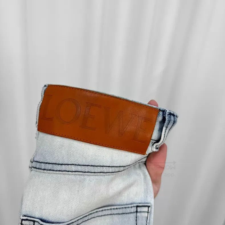 Loewe Loewe Washed Leather Patch Denim Jeans Size 42" / US 20 - 6 Thumbnail