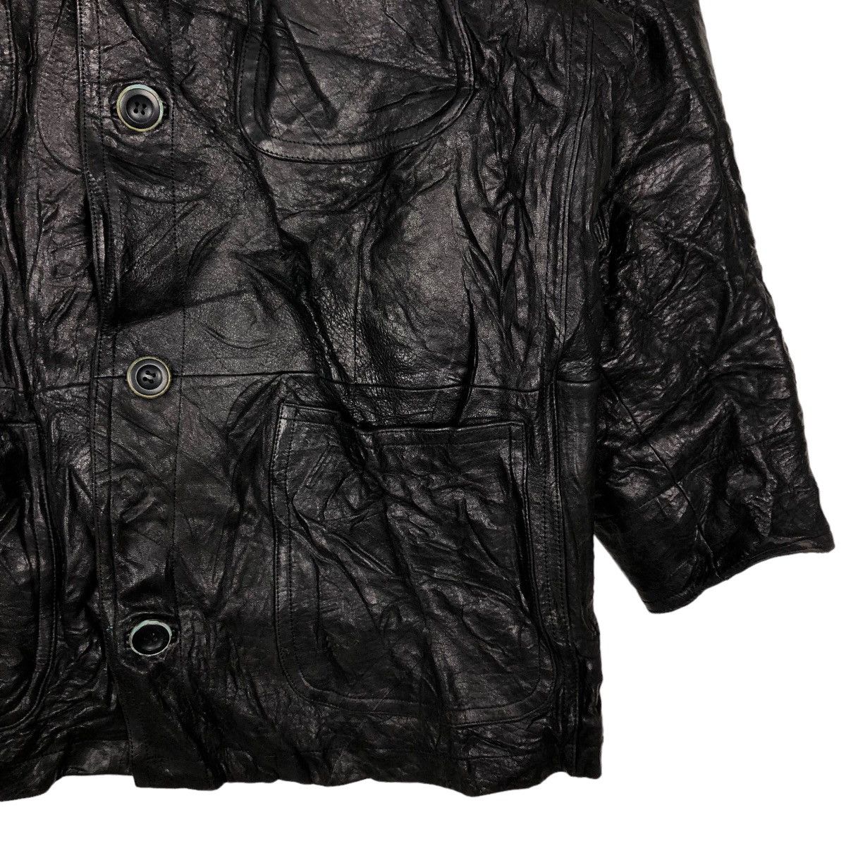 Japanese Brand 🔥Vtg Biker Leather Jacket Jun Men Issey Miyake Japan Made Size US M / EU 48-50 / 2 - 5 Thumbnail