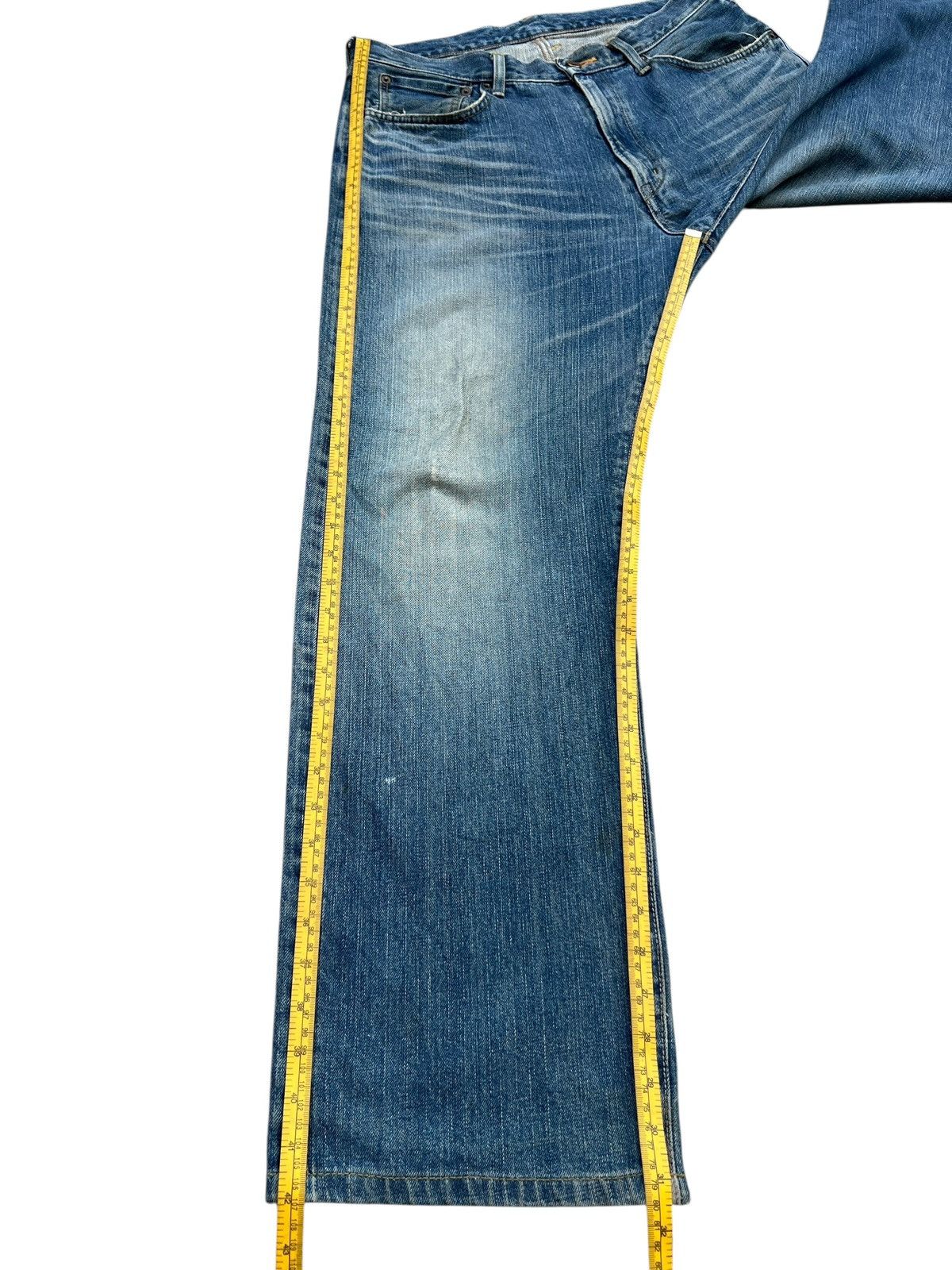 Edwin Vintage Edwin 505 Selvedge Distressed Denim Jeans 35x31 Size US 35 - 13 Thumbnail