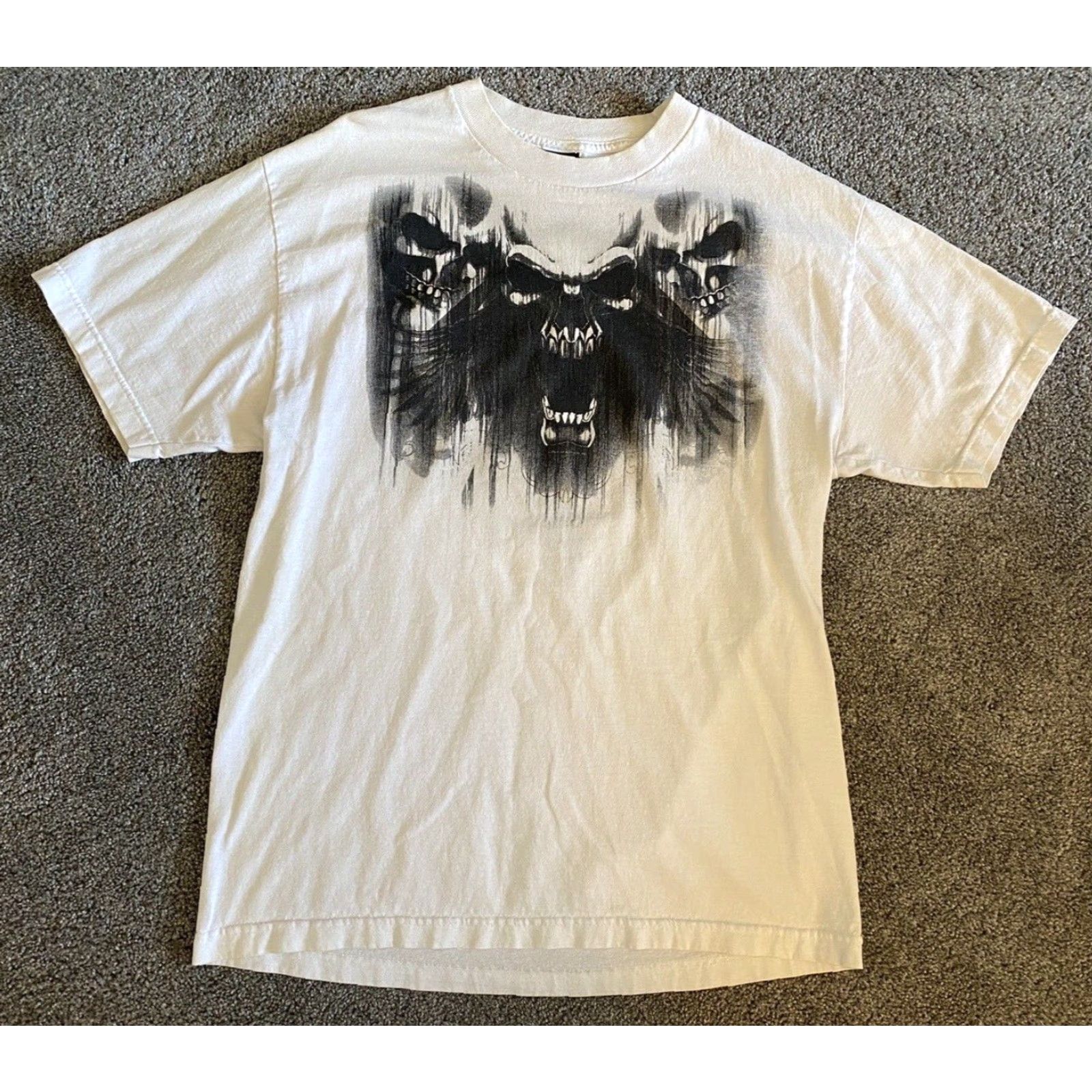 Doublet VINTAGE Hot Leathers T-Shirt White Large Sports Skulls 2007 Men Short Sleeve Mens Regular Size L Size US L / EU 52-54 / 3 - 2 Thumbnail