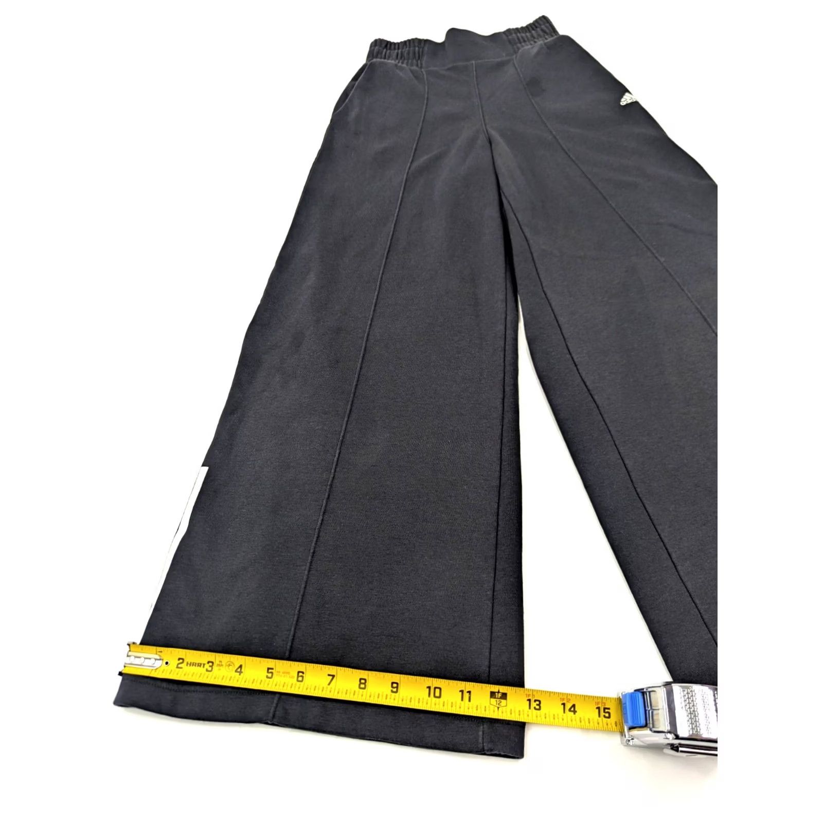 Adidas Adidas Baggy Sweatpant Women XS Black Wide-Leg Striped 3 Stripe Pockets Athleisure City Clubwear Hip Hop Sports Pants Girls Womens XS Black Size 26" / US 2 / IT 38 - 6 Thumbnail