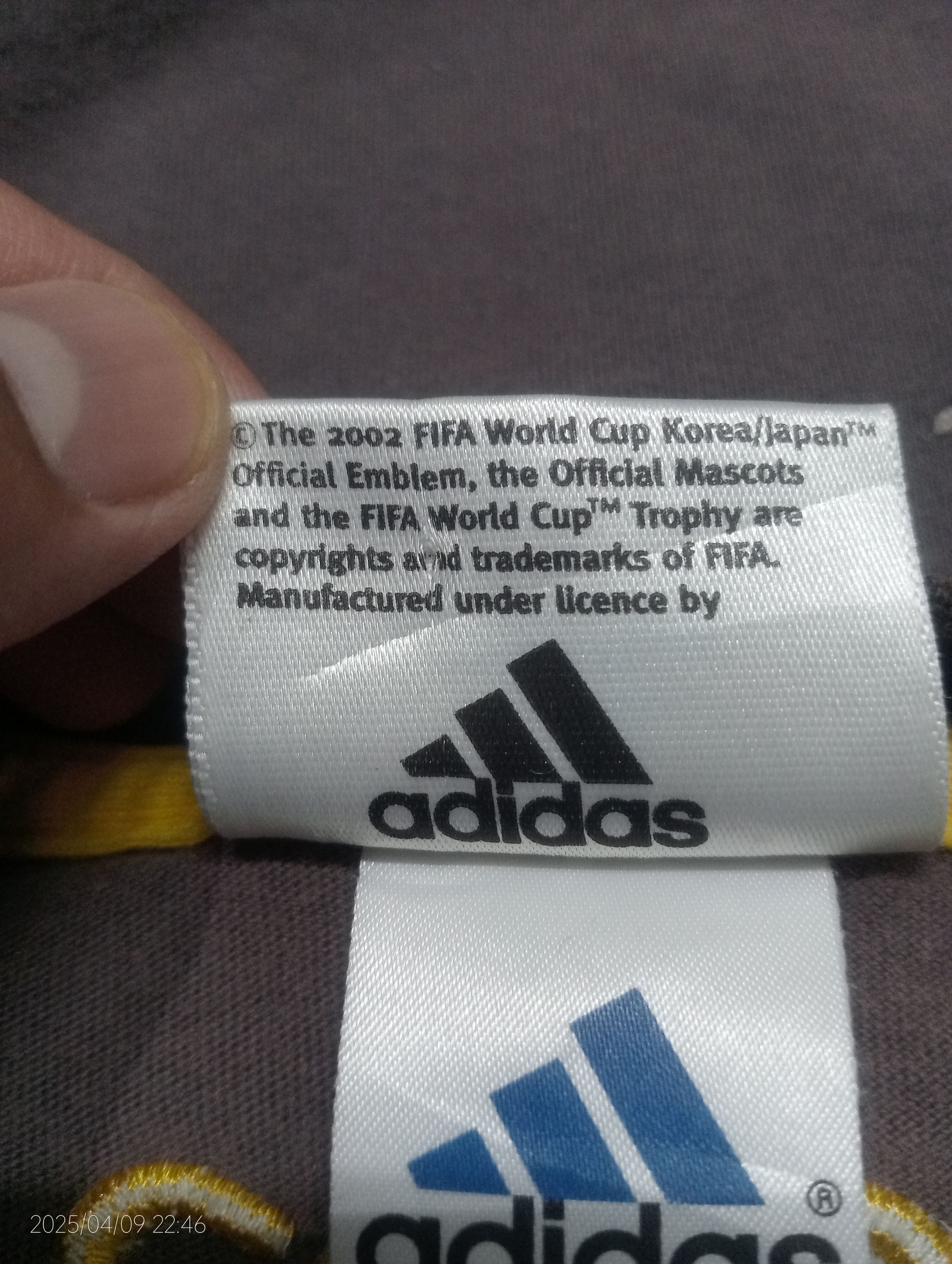 Adidas VTG Adidas Fifa World Cup Deutscher Fussball-Bund Ringer Tee Size US M / EU 48-50 / 2 - 3 Thumbnail