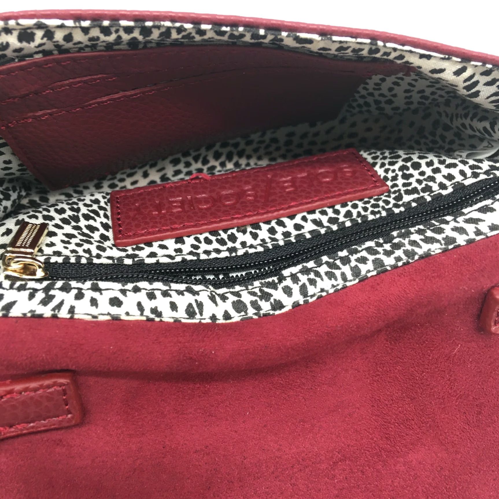 Vintage Sole Society Crossbody Handbag Red Leather 7"X4.5" Womens Chain Strap Handle 4.5" 7" Suede Faux Leather Size ONE SIZE - 5 Thumbnail