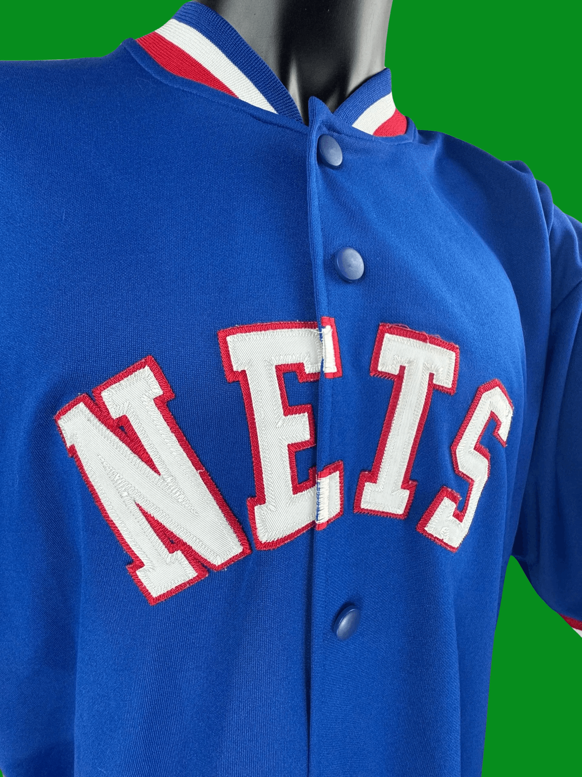Majestic VTG Majestic Authentic Hardwood Classic NJ Nets Jersey Size US XXL / EU 58 / 5 - 2 Thumbnail