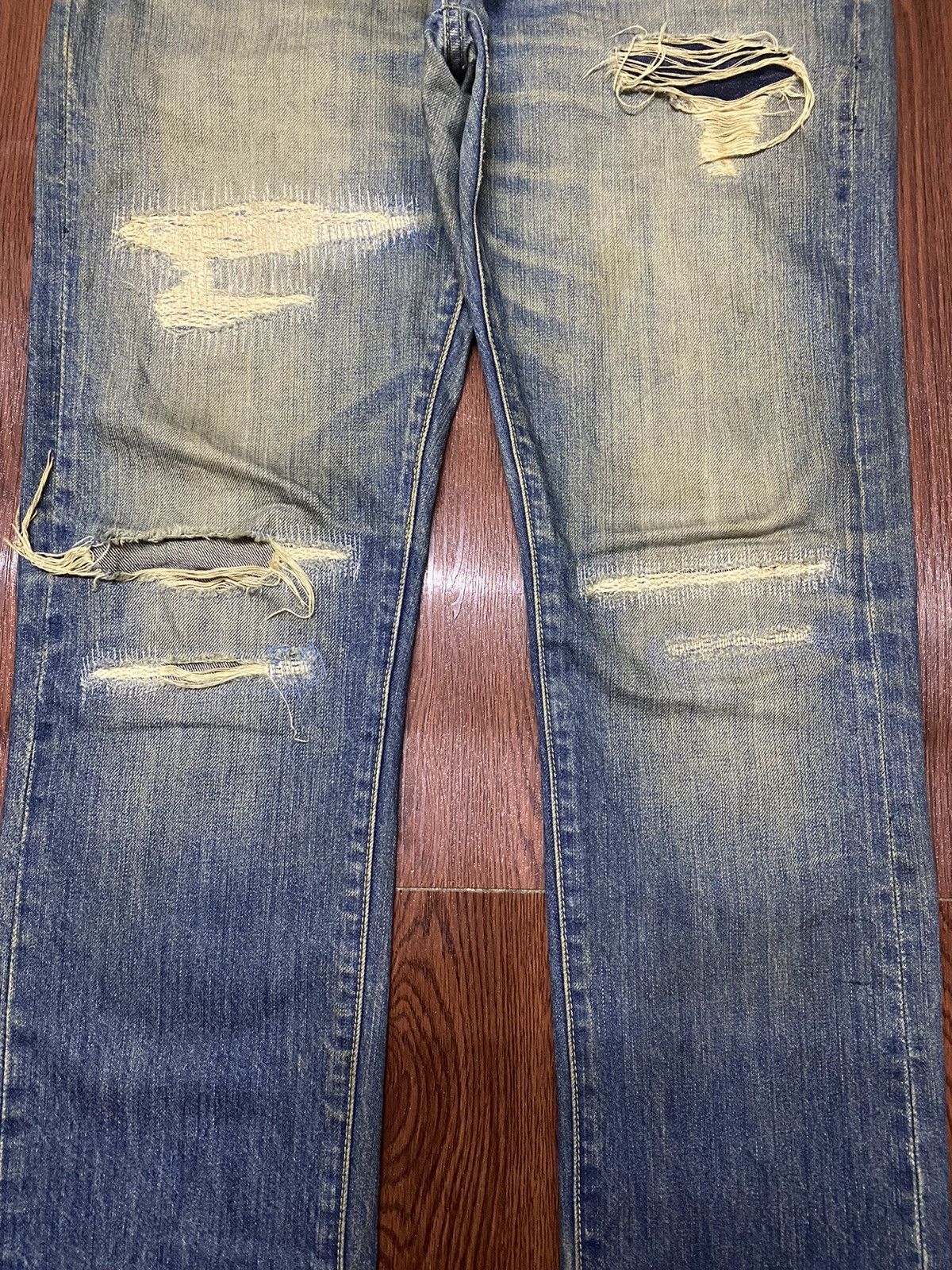 Japanese Brand Vintage Japanese Brand Distressed Rock Style Loose Jeans Size US 34 / EU 50 - 5 Thumbnail