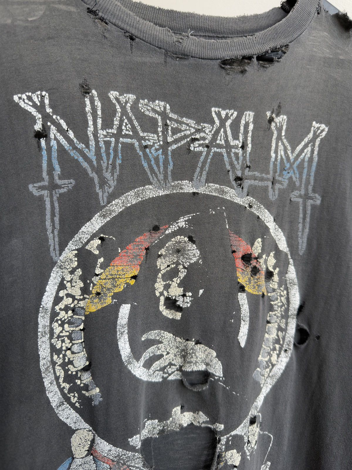 Band Tees Vintage 90s Faded Napalm Death Thrashed Grunge Erd Band Tee Size US M / EU 48-50 / 2 - 3 Thumbnail