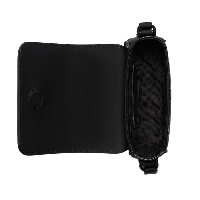 Gucci GUCCI $1550 Black Rubber-Effect Leather Mini Messenger Bag N Size ONE SIZE - 5 Thumbnail
