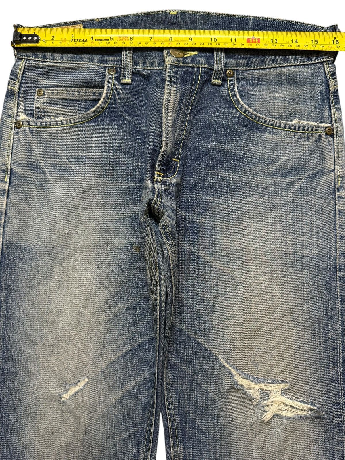 Lee Vintage 90s Lee Riders Gold Label Blue Faded Wash Distress Size US 31 - 11 Thumbnail