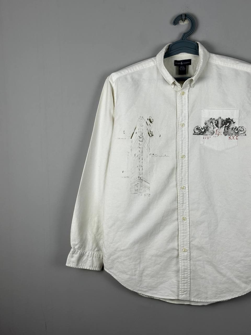 Polo Ralph Lauren Vintage Polo Ralph Lauren Oxford Printed Shirt Size US M / EU 48-50 / 2 - 2 Thumbnail