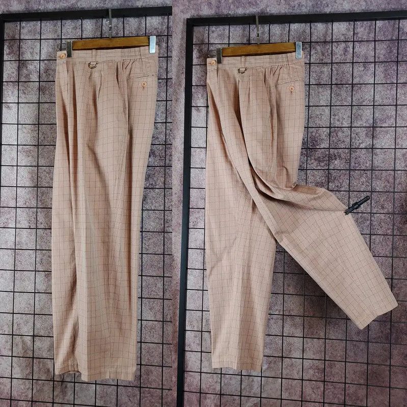 Dior Dior Pink Cotton Plaid Logo Leisure Pants 0089 Size 23" - 1 Thumbnail