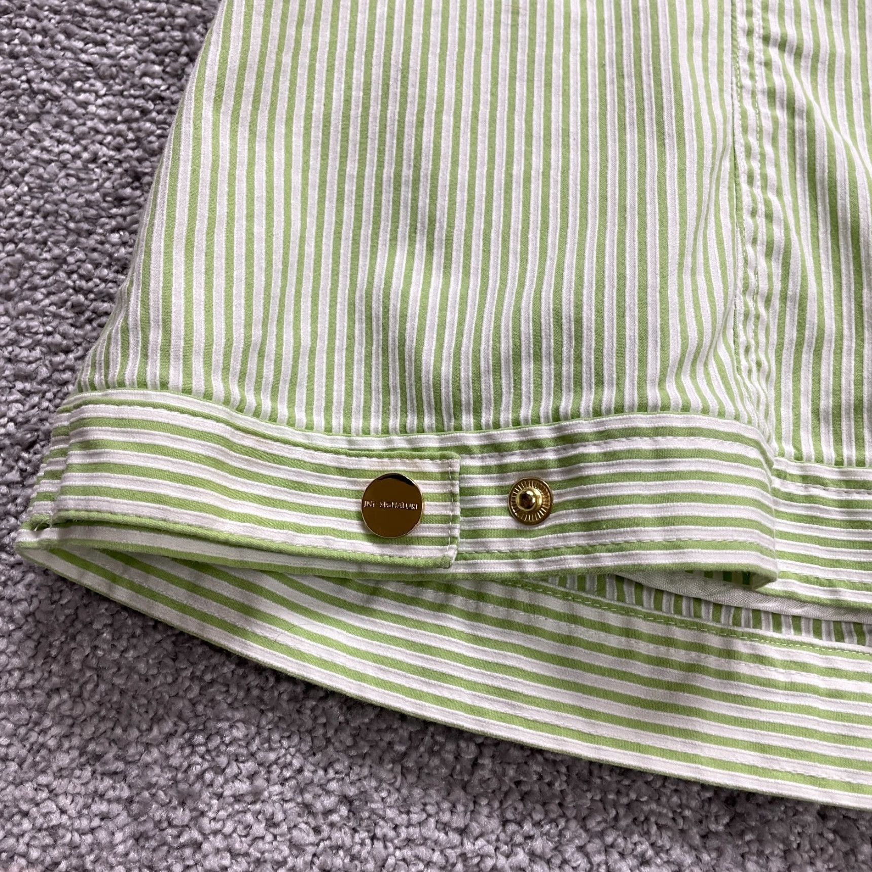 Jones New York Jones New York Jacket Womens 2XL Green White Striped Collared Full Zip Casual Size XXL / US 16-18 / IT 52-54 - 4 Thumbnail