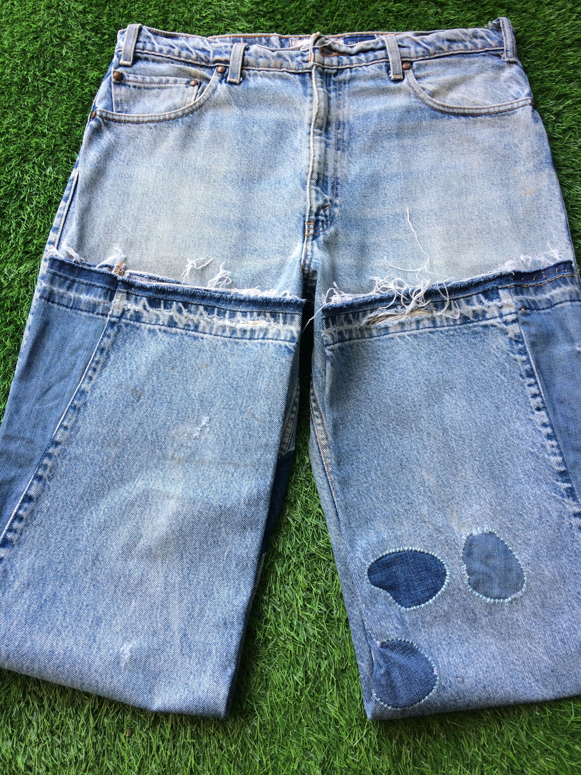 Jean Hippie Flare Los Angeles Patch Light Wash Levis #D-806 Size US 36 / EU 52 - 5 Thumbnail