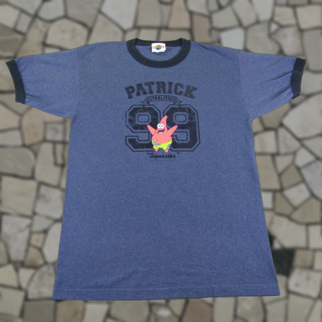 Vintage VINTAGE Universal Spongebob Shirt Mens Large Blue Patrick Star Ringer 2000s Y2K Cartoon T-Shirt Mens Size US L / EU 52-54 / 3 - 1 Thumbnail