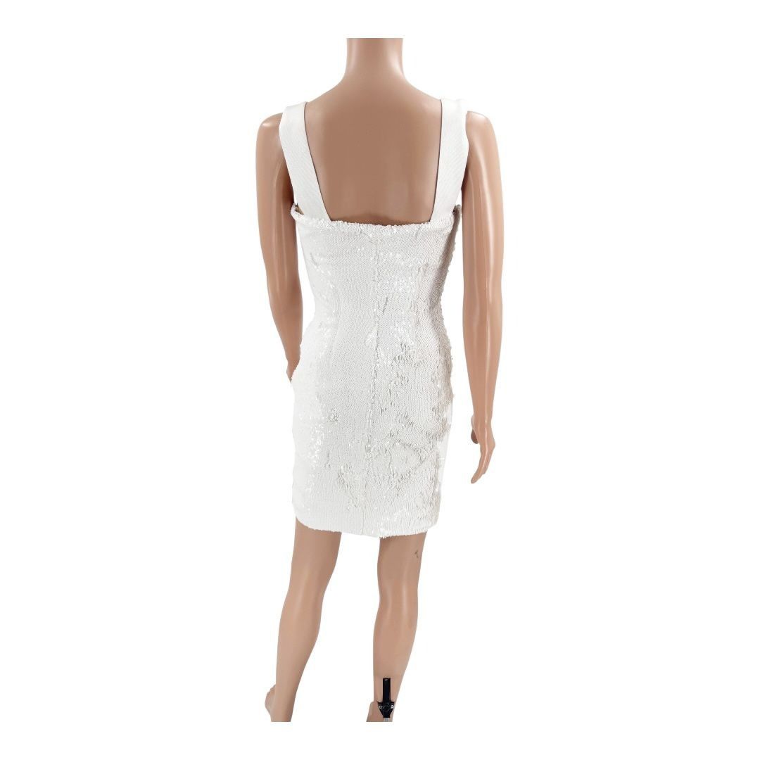 Galvan Galvan White Dress Sequin Mini FR34 US2 Size XS / US 0-2 / IT 36-38 - 4 Thumbnail
