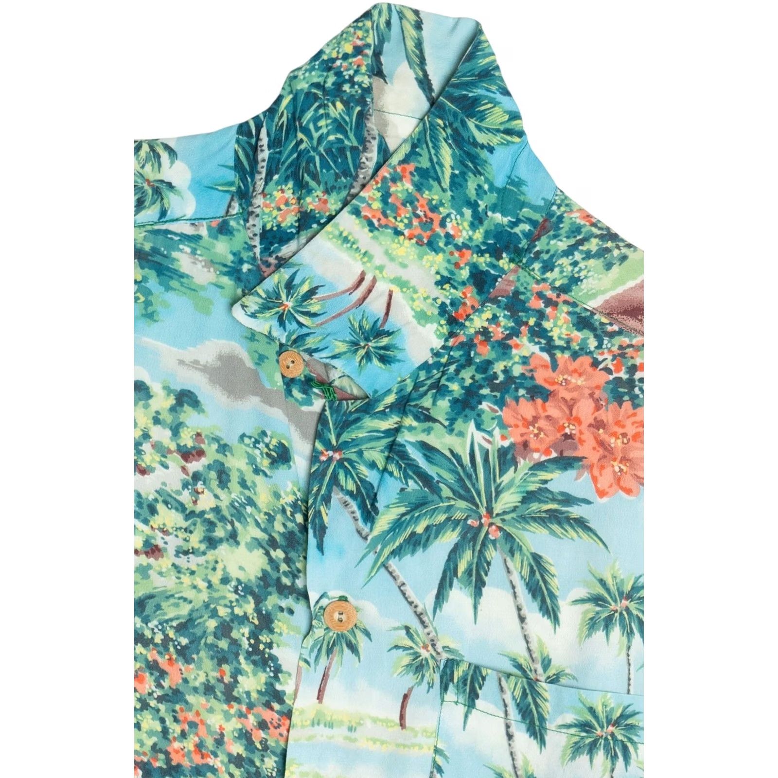 Vintage VINTAGE Royal Hawaiian Hawaiian Shirt Mens L Blue 1950s Decade Size US L / EU 52-54 / 3 - 3 Thumbnail
