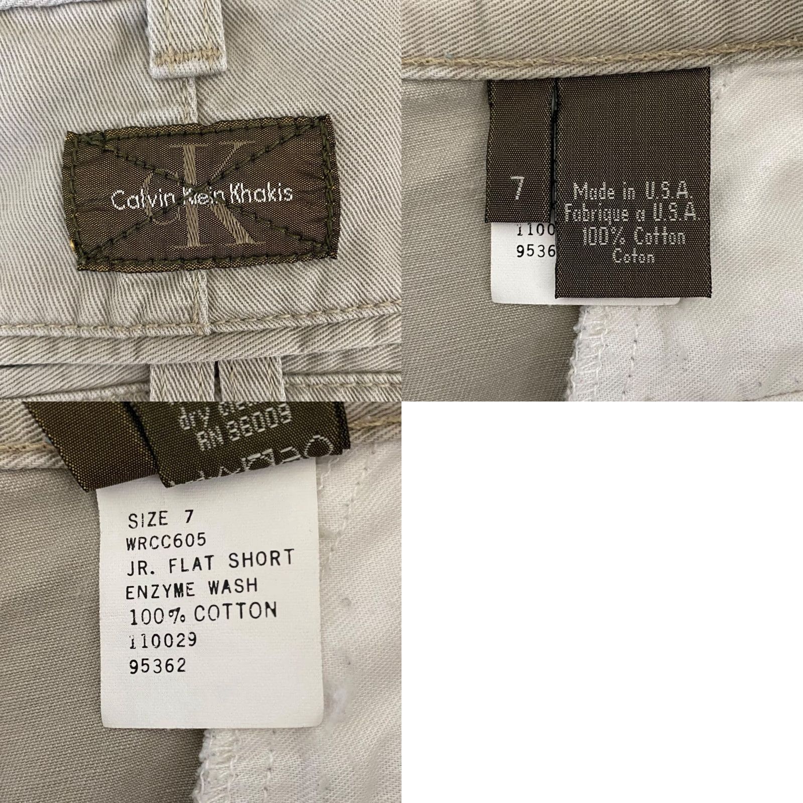 Calvin Klein VINTAGE Calvin Klein Khaki Chino Shorts Tan Womens Size 7 High-Waist Classic USA Chino Shorts 90s Women's Calv in USA Size 28" / US 6 / IT 42 - 8 Thumbnail