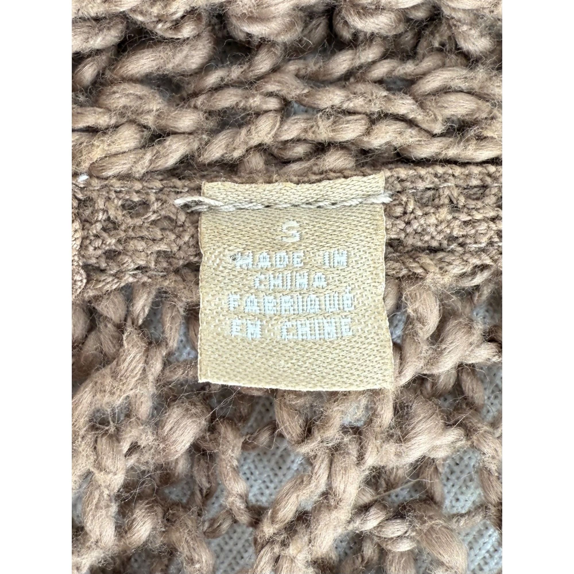 Anthropologie Anthropologie Brown Lace Trim Knit Cardigan Sweater | Grunge Size S / US 4 / IT 40 - 19 Thumbnail