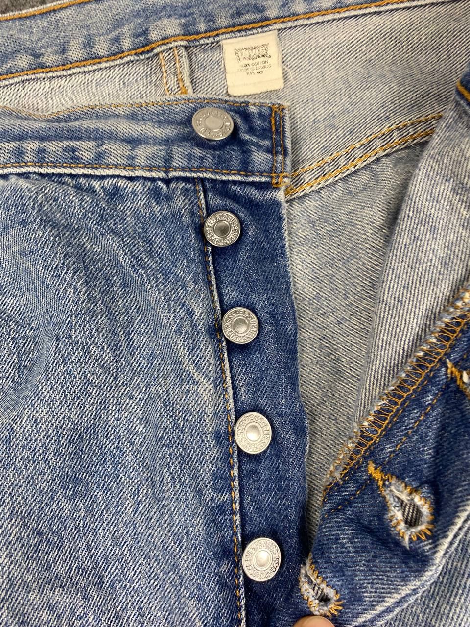 Levi's vintage levis 501xx distressed denim nice design Size US 44 / EU 60 - 13 Thumbnail