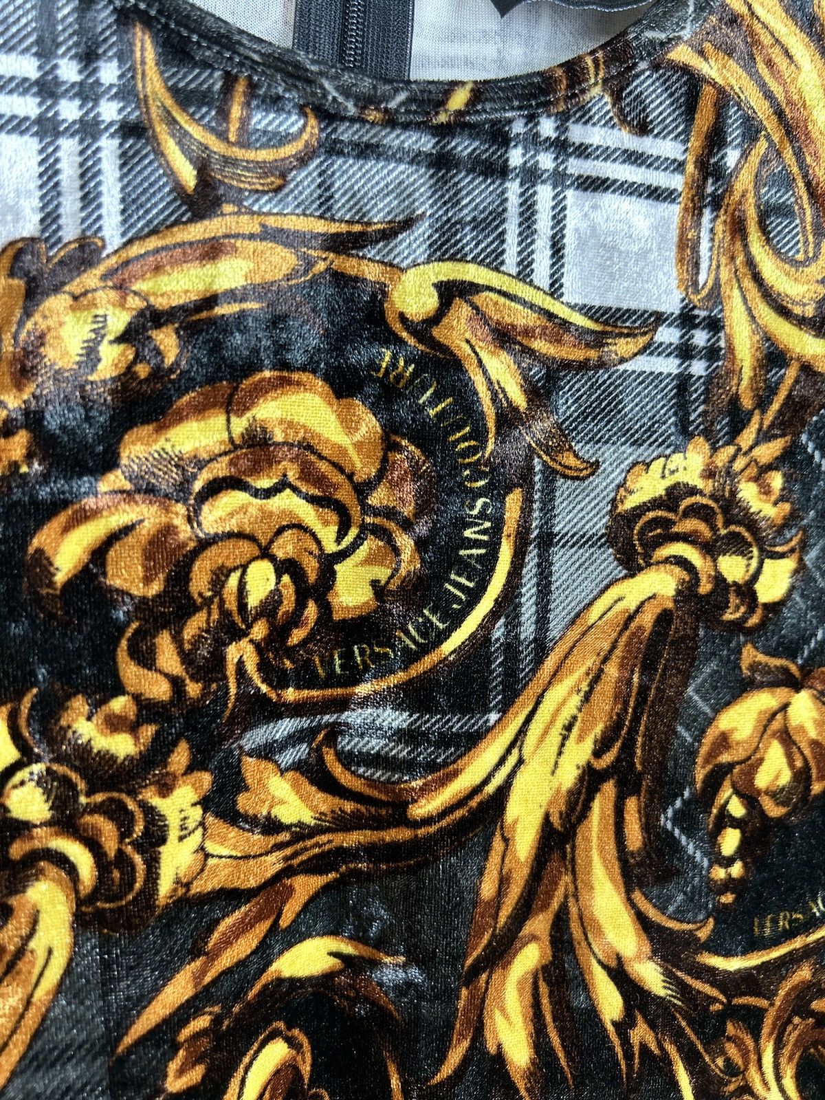 Versace Jeans Couture Versace Jeans Couture Barocco Print Velour Body Size L / US 10 / IT 46 - 3 Thumbnail
