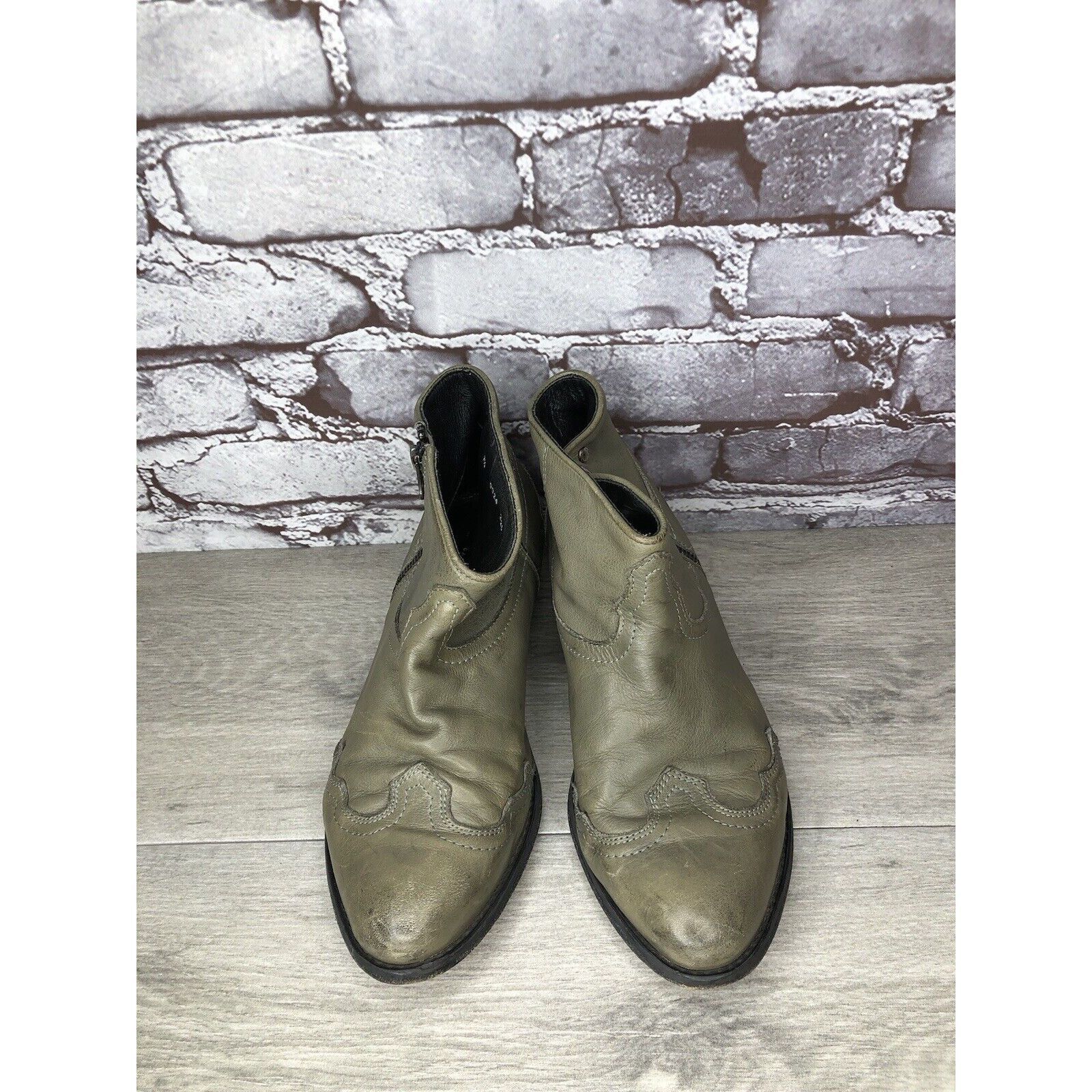 Other Baske California Green Western Zip Pointed Toe Heel Boots Wo Size US 7.5 / IT 37.5 - 11 Thumbnail