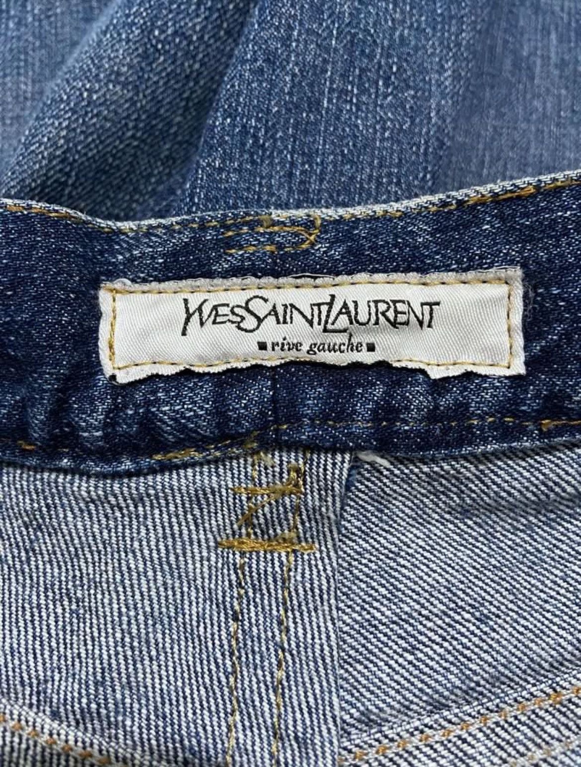 Yves Saint Laurent Vintage Rare Yves Saint Lauren YSL Logo Denim Jeans Pants Size US 32 / EU 48 - 7 Thumbnail