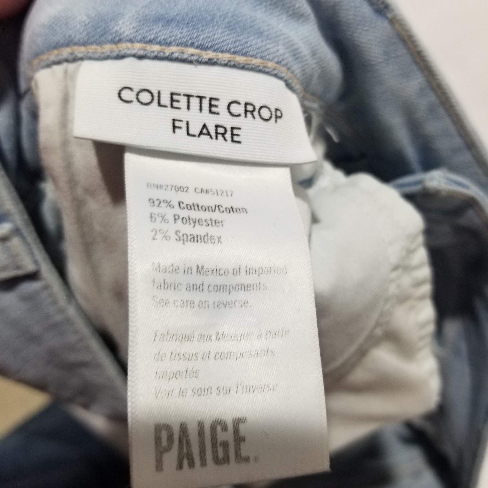 Paige Paige Denim 32 Colette Crop Flare Jeans Fringe Raw Hem Size 32" / US 10 / IT 46 - 4 Thumbnail