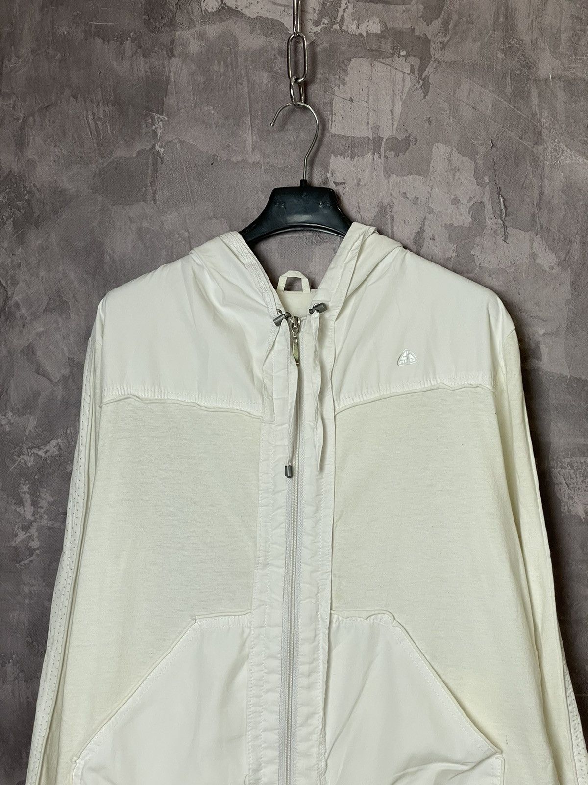 Nike × Nike ACG × Vintage Vintage Y2K Nike ACG hoodie zipper white outdoor Size M / US 6-8 / IT 42-44 - 3 Thumbnail