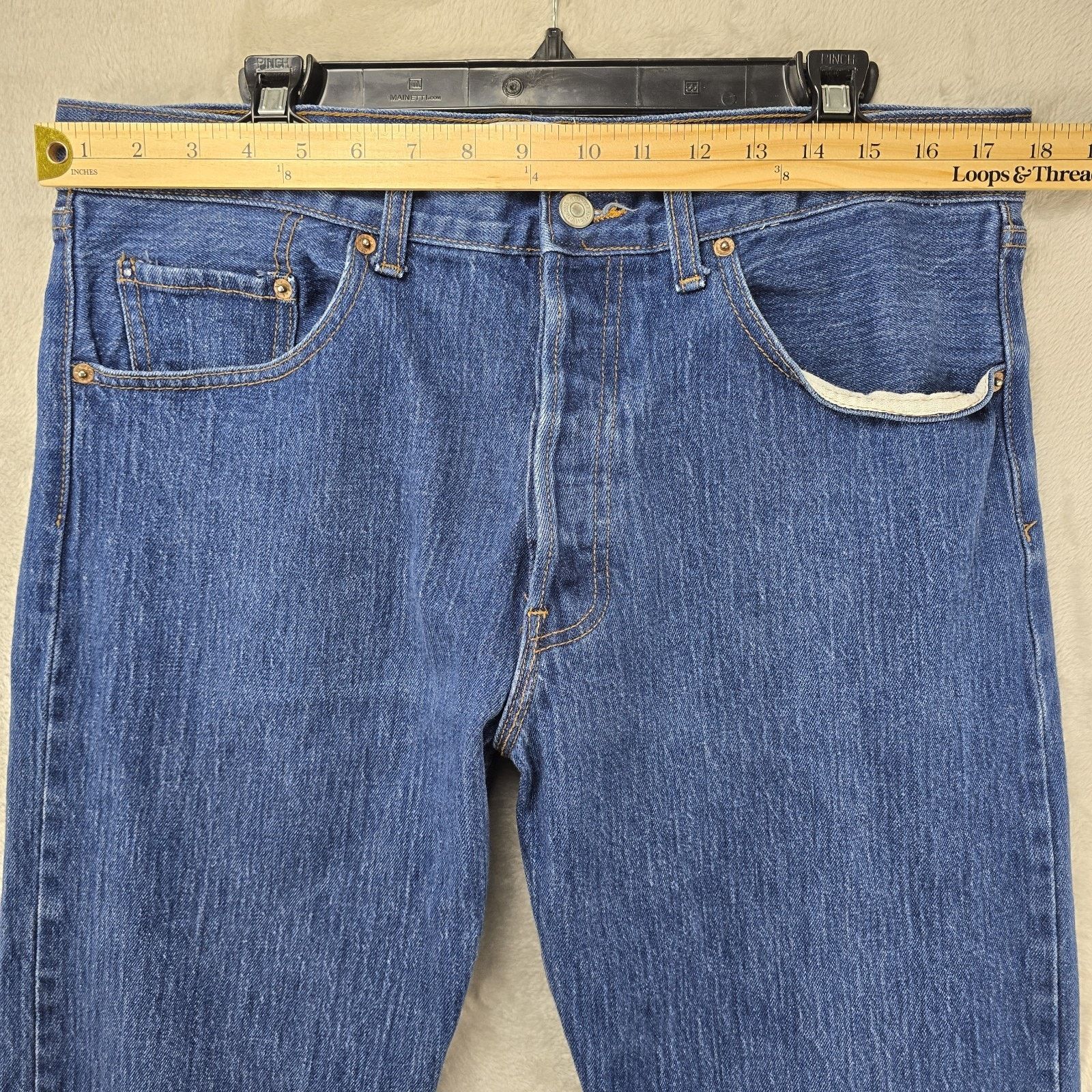Levi's Vintage Levis 501 Jeans Mens 40x30 (Fits 36x27) Blue USA Y2K Size US 36 / EU 52 - 10 Thumbnail