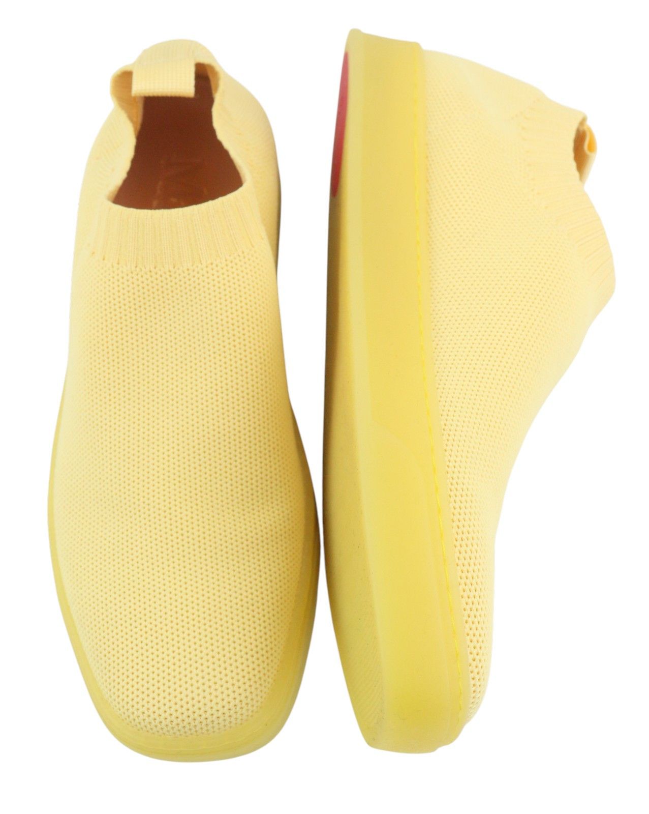MAX&Co. EU37 Yellow Textured Slip On Square Sole Sneakers 88726 Size US 6 / IT 36 - 5 Thumbnail