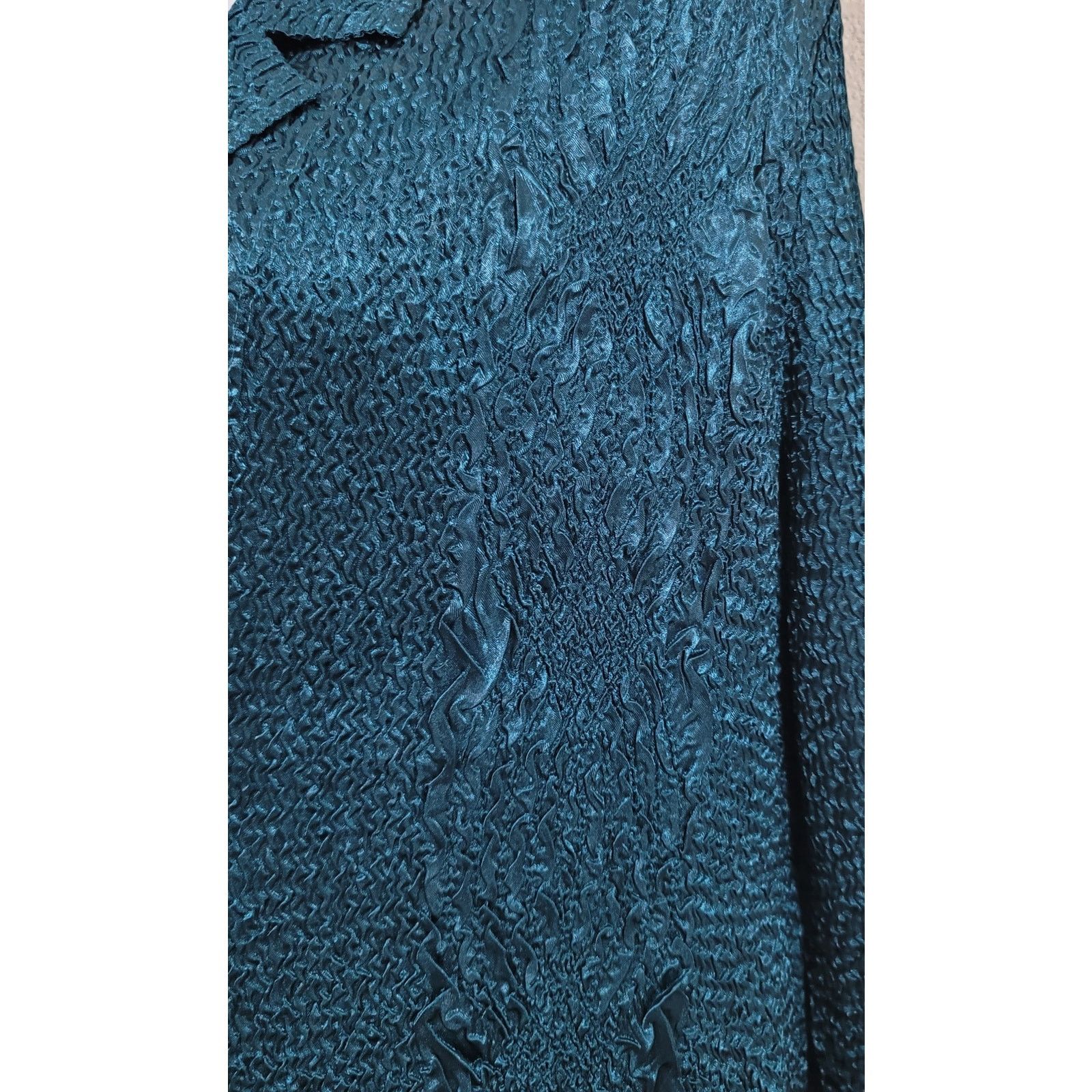 Chicos Chico's Traveler Striking Teal Crushed Short Jacket 2 L NWT Size L / US 10 / IT 46 - 6 Thumbnail