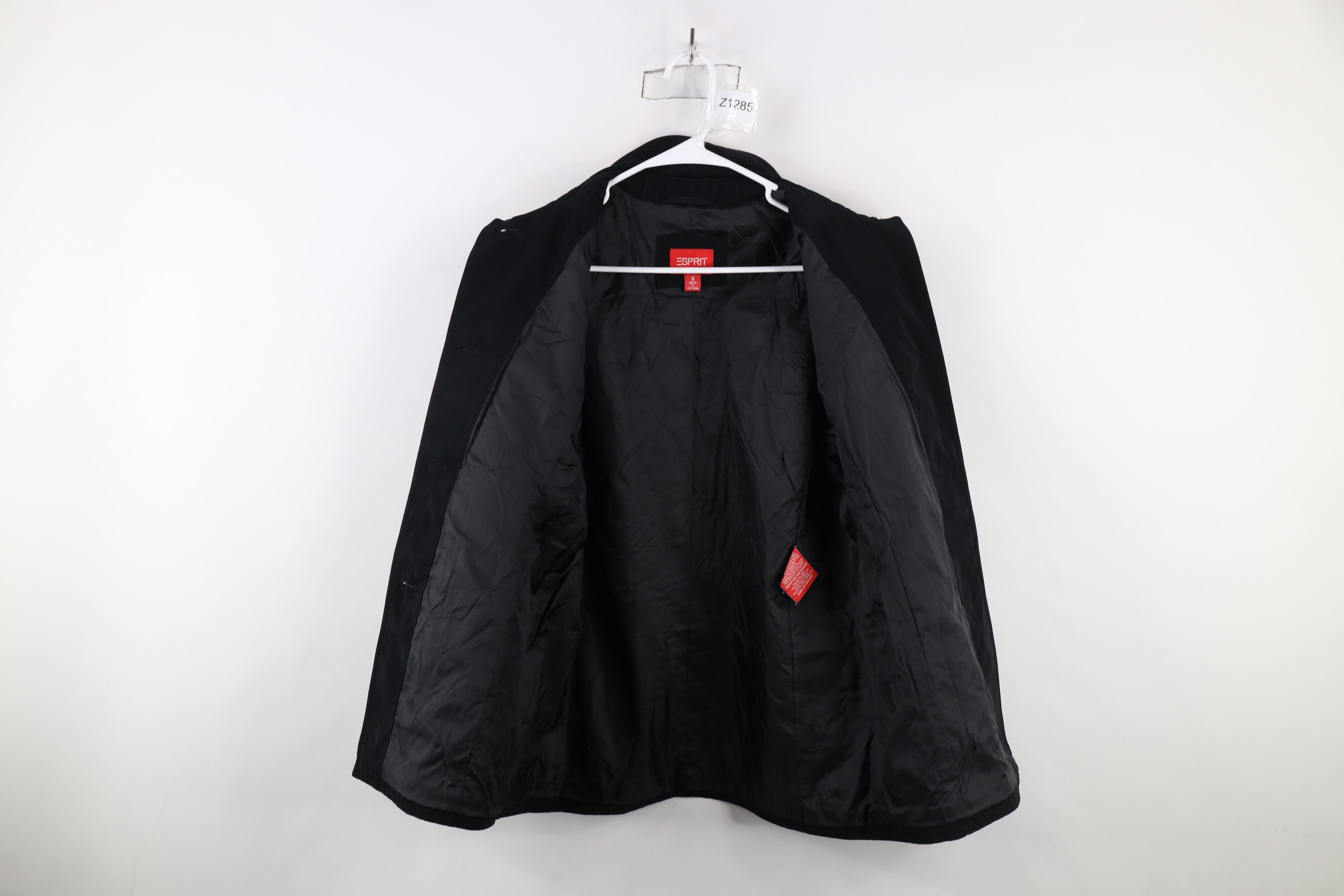 Esprit × Vintage Vintage 90s Y2K Esprit Babydoll Quilted Jacket Coat Black Size M / US 6-8 / IT 42-44 - 7 Thumbnail
