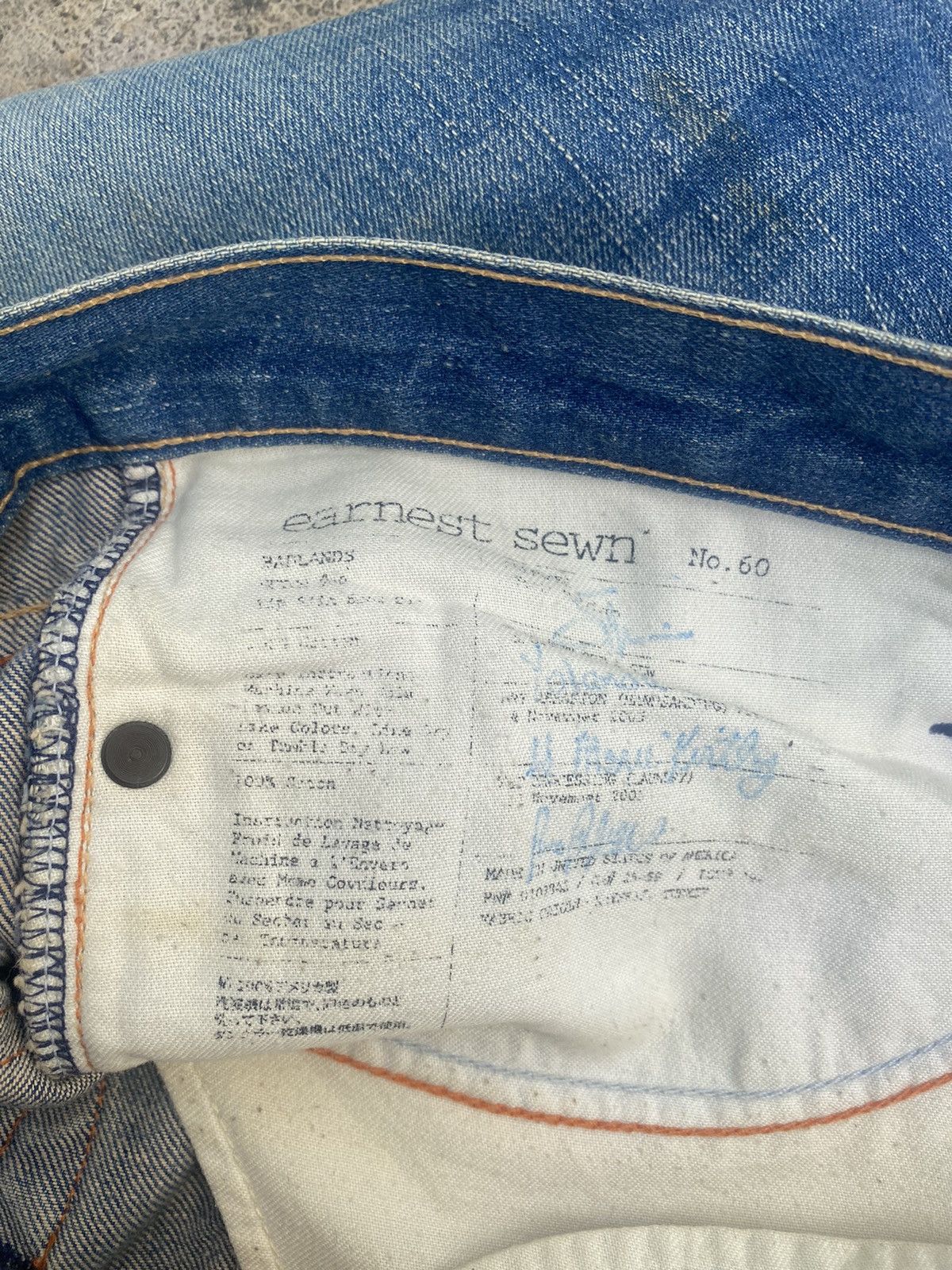 Japanese Brand Flare Jeans Earnest Sewn Distress Boot Cut Size US 31 - 23 Thumbnail