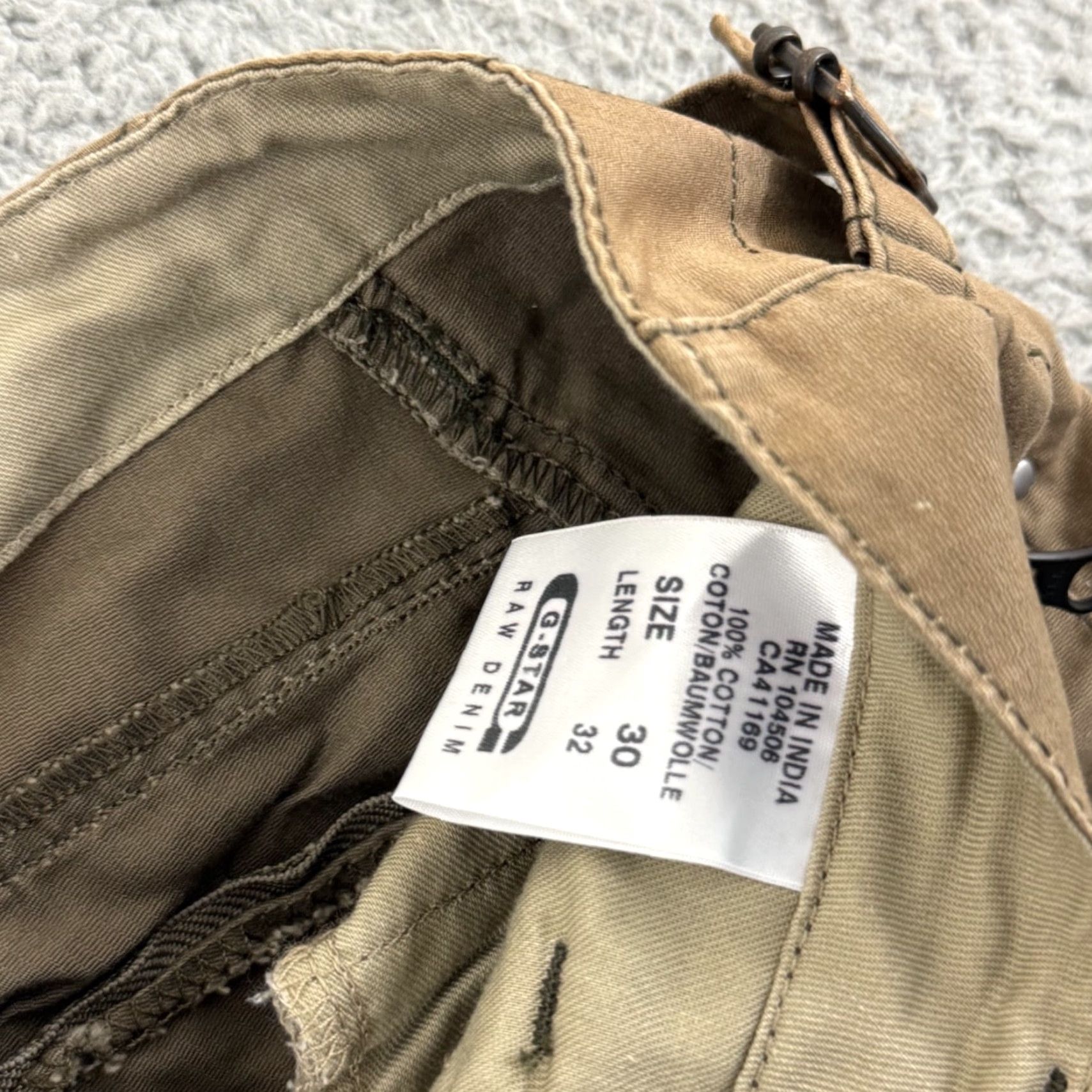 G-Star G-Star Raw Pants Mens 30x32 Brown Utility 5-Pocket Ankle Zip Grunge Y2K Straight Regular Size US 30 / EU 46 - 5 Thumbnail