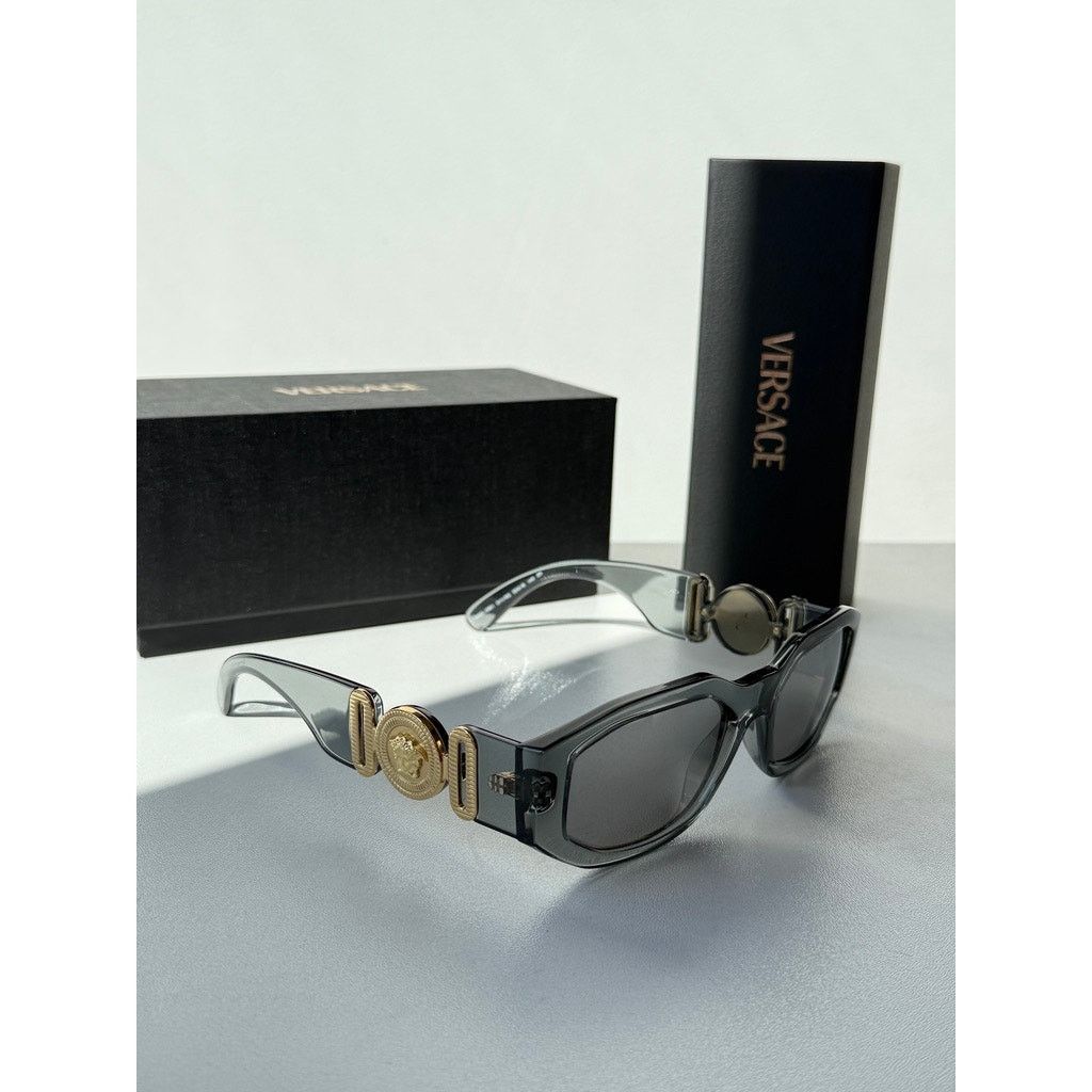 Versace NEW Versace VE4361 'Biggie' Sunglasses in Grey Mirror Size ONE SIZE - 4 Thumbnail