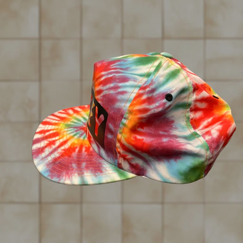 Obey OBEY Tie Dye Strapback Hat All Over Print Geometric Logo Men’s Adjustable Multicolor Baseball Cap Size ONE SIZE - 1 Thumbnail